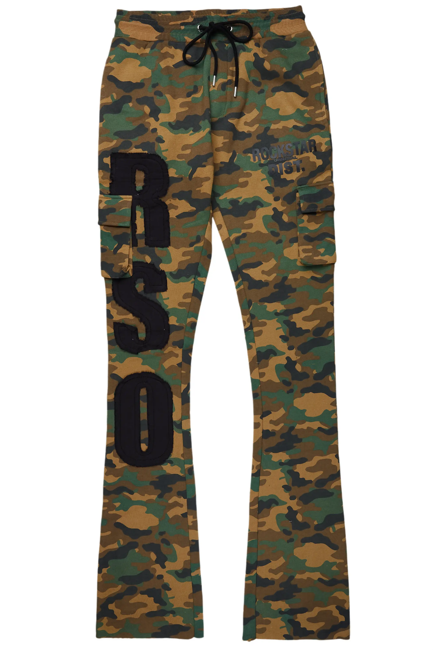 Boys Admir Faded Camo Stacked Flare Pant