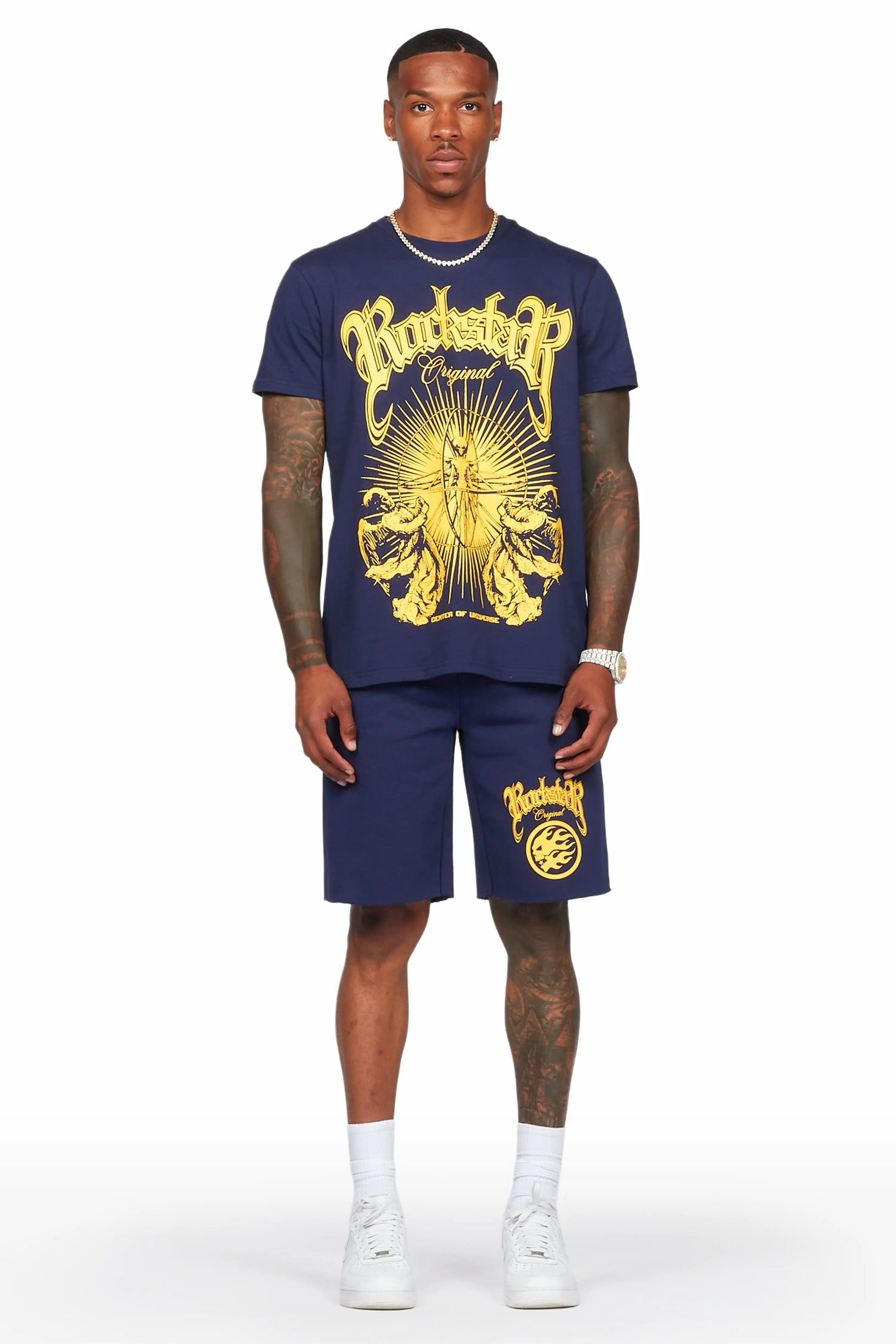 Yarden Navy T-Shirt/Short Set