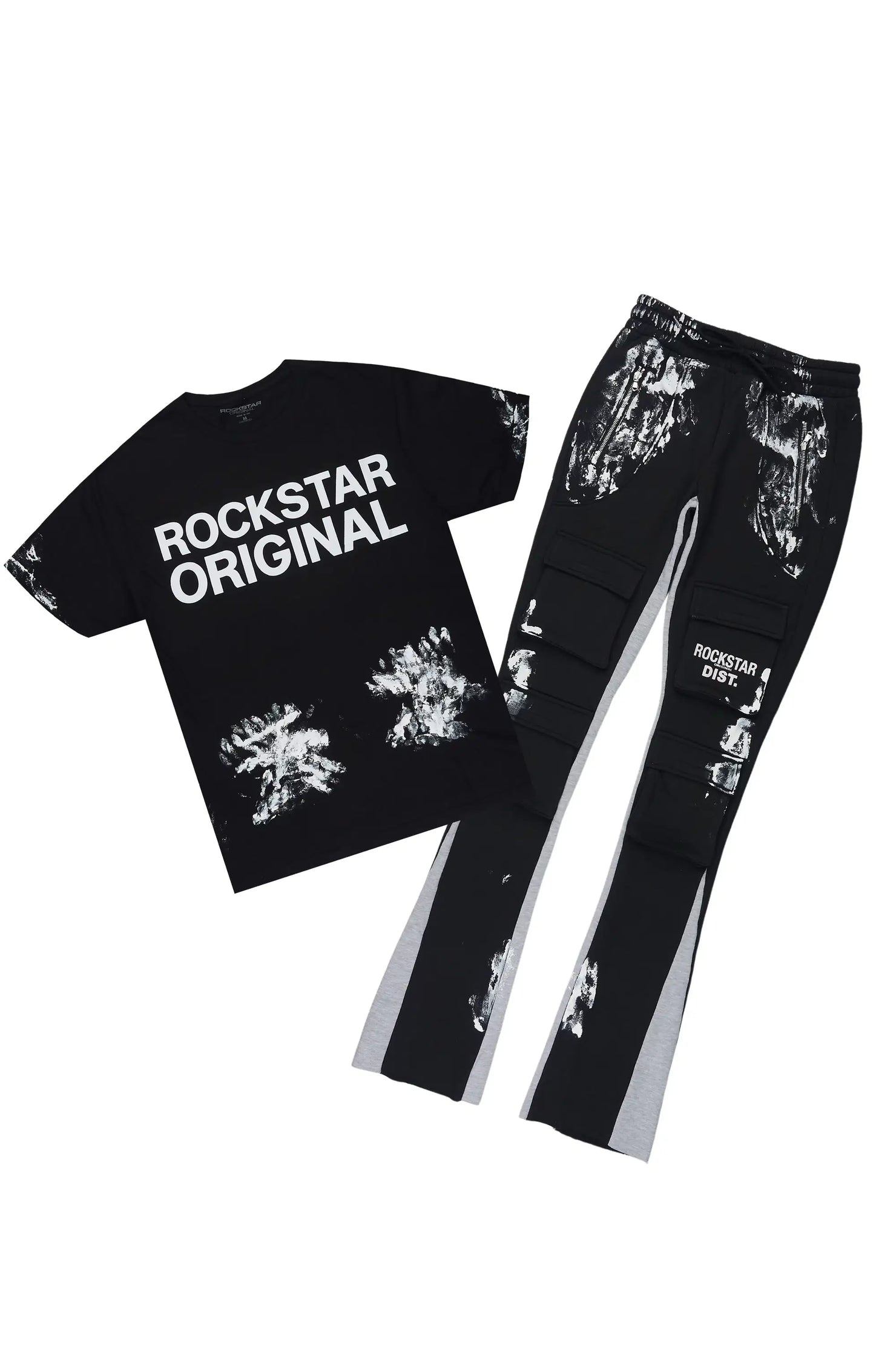Antoon 2.0 Black T-Shirt/Stacked Flare Track Set