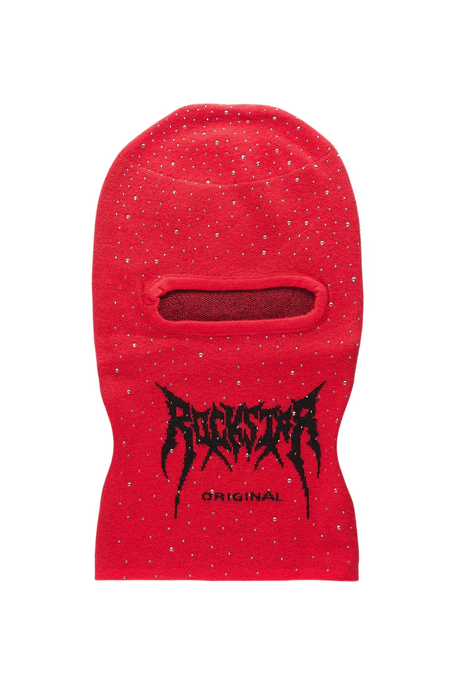 Twinkle Red Rhinestone Ski Mask