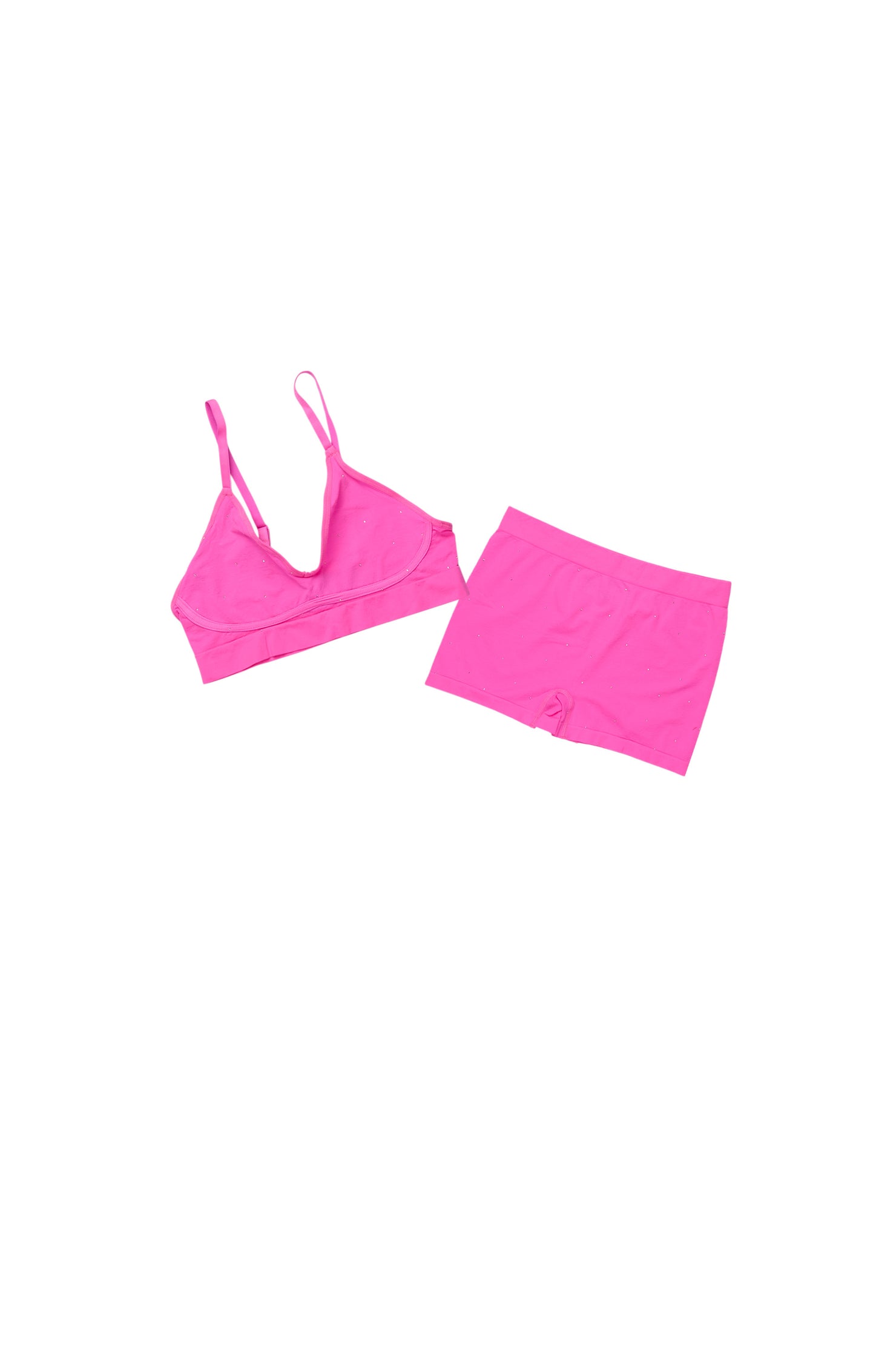 Sierra Hot Pink Rhinestone Bike Short Set