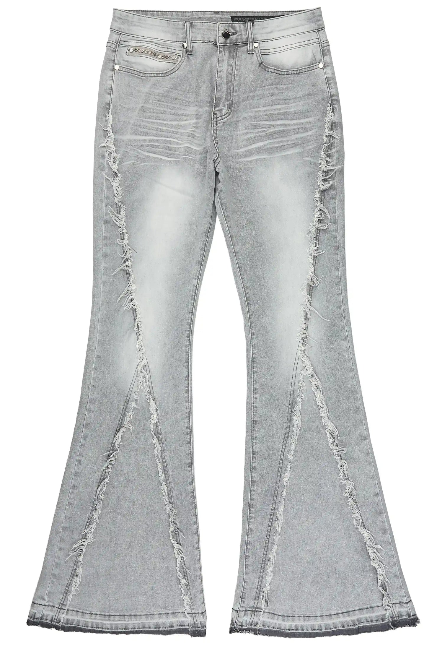 Vane Dark Grey Stacked Super Flare Jean
