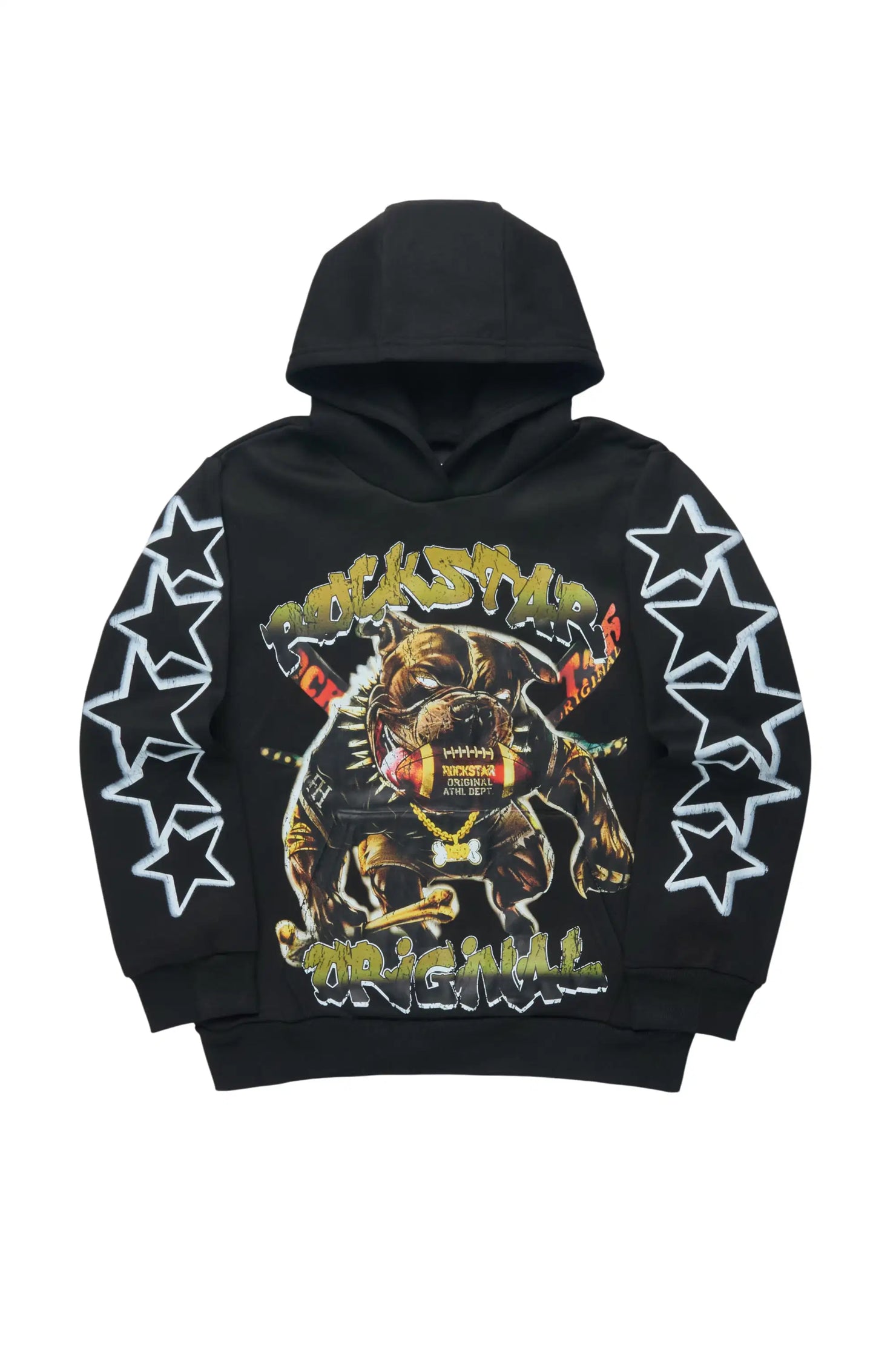 Boys Brayix Black Graphic Hoodie