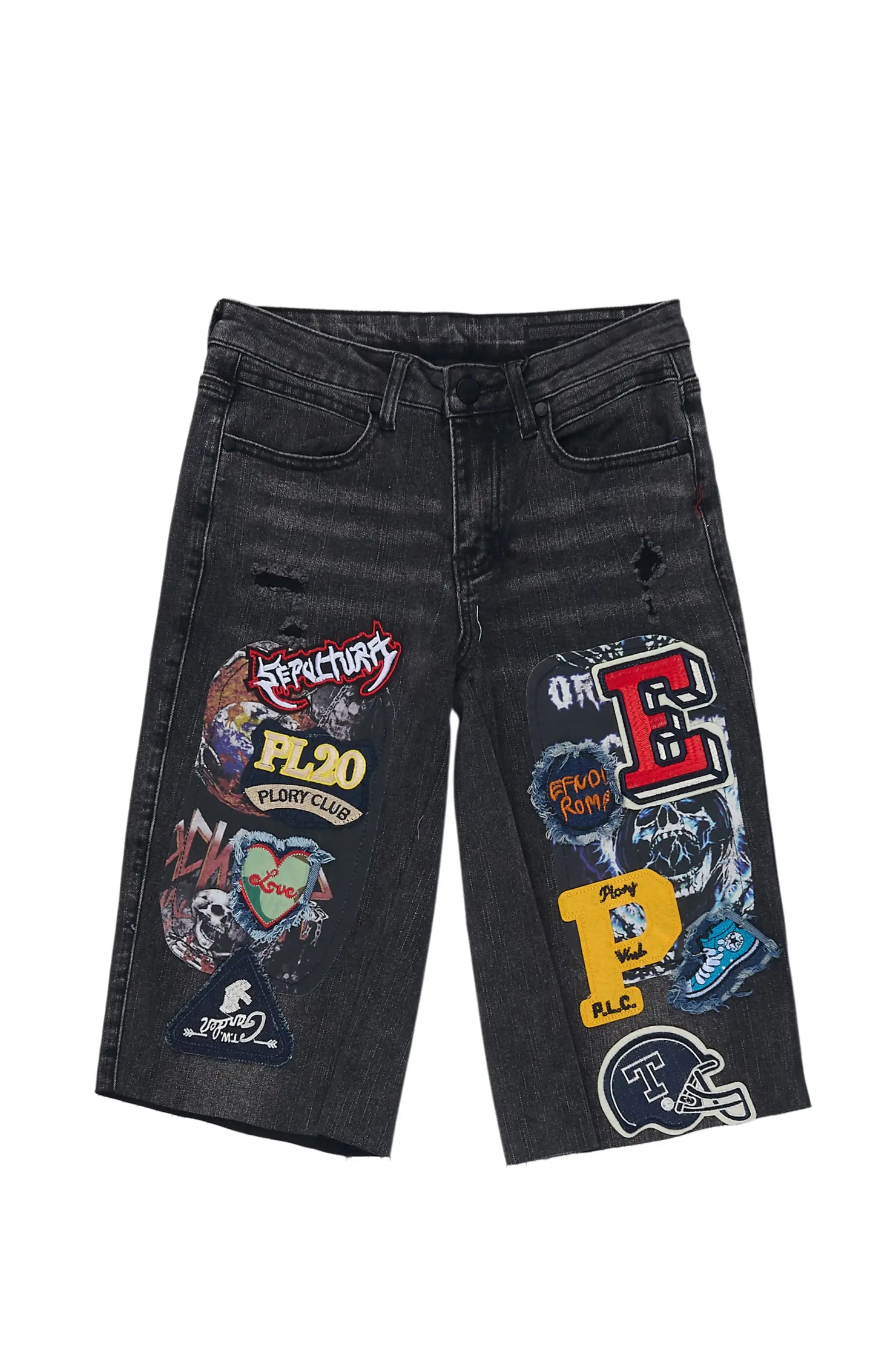 Boys Nepse Black Denim Jort