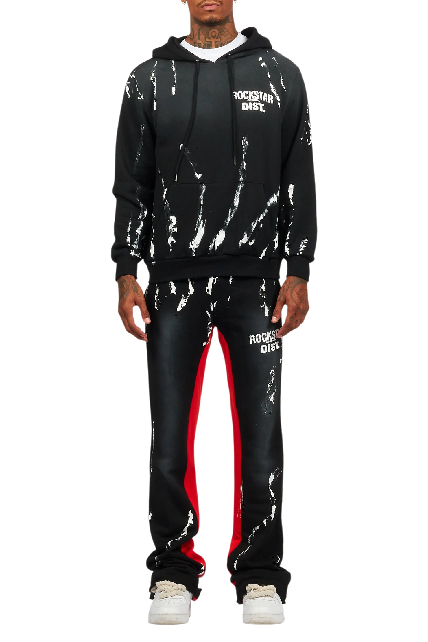 Rampage Black Hoodie/Baggy Track Pant Set