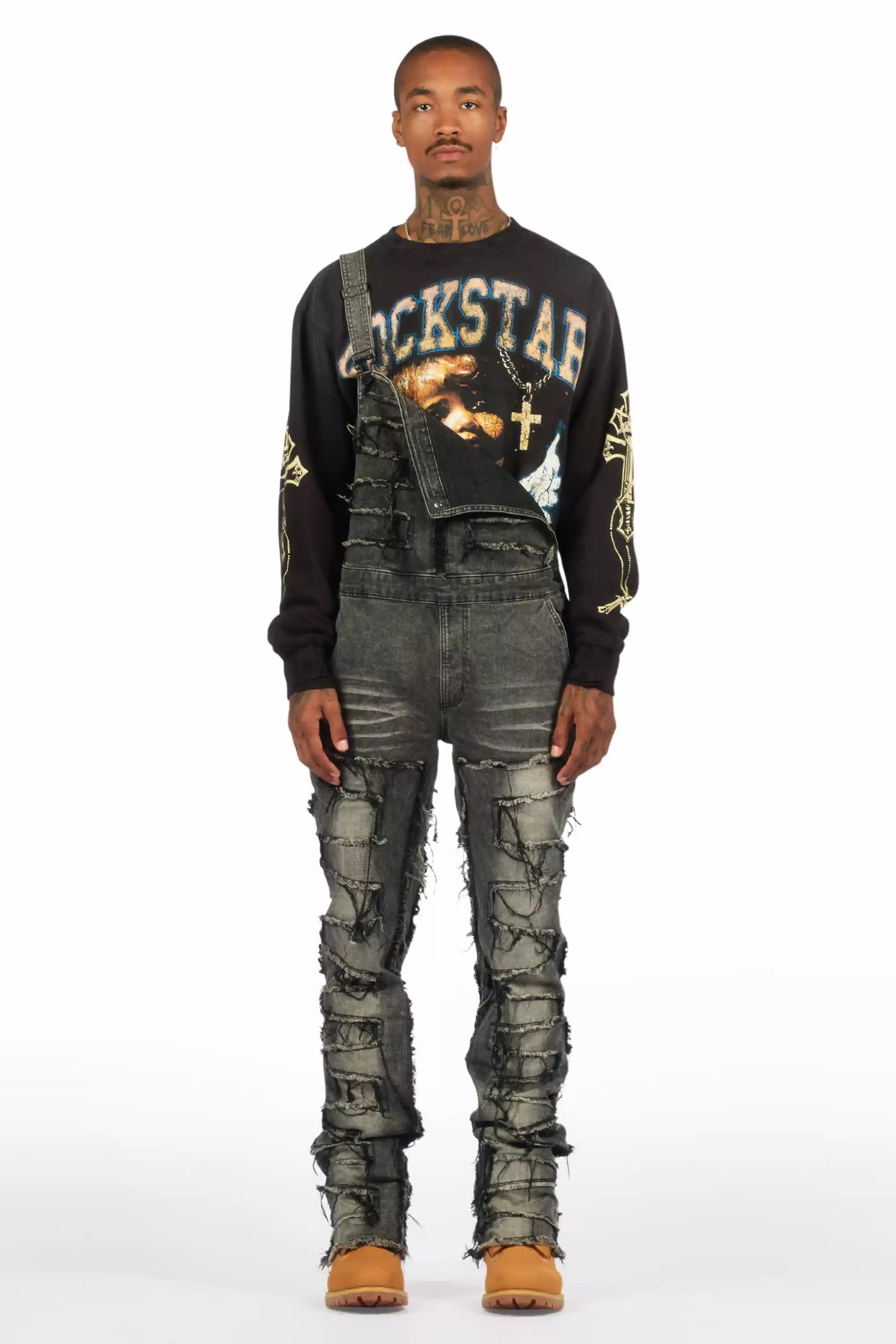 Alfie Grey Denim Overall