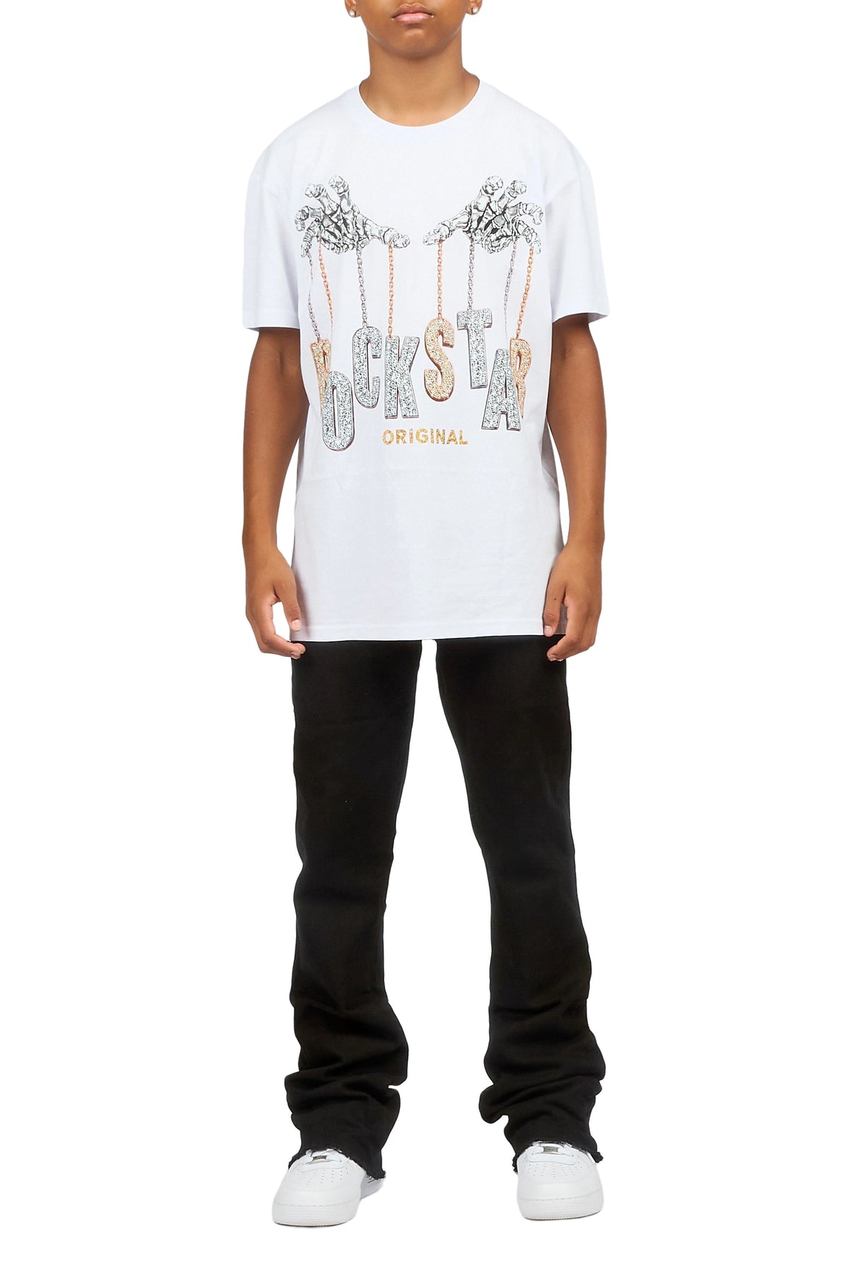 Boys Dag Jet Black 2.0 Stacked Flare Jean