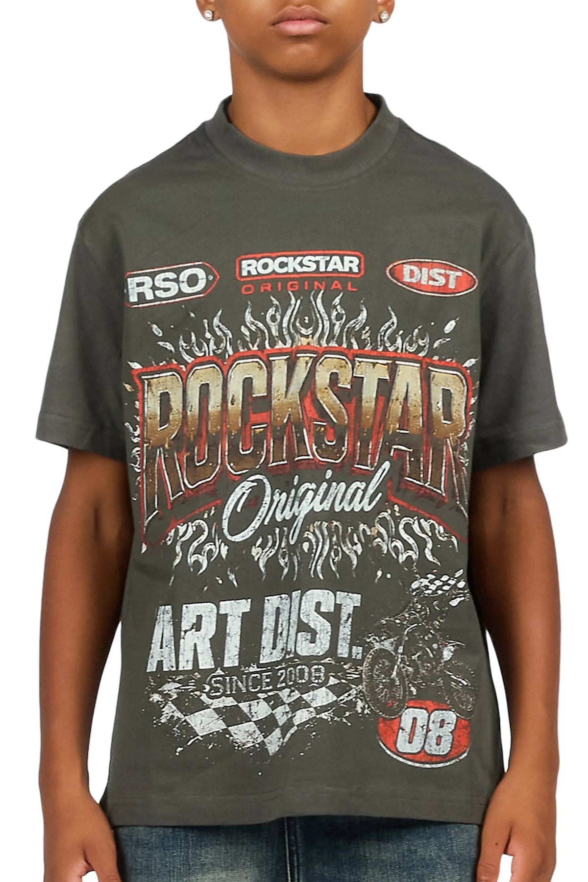 Boys Lewis Charcoal Graphic T-Shirt