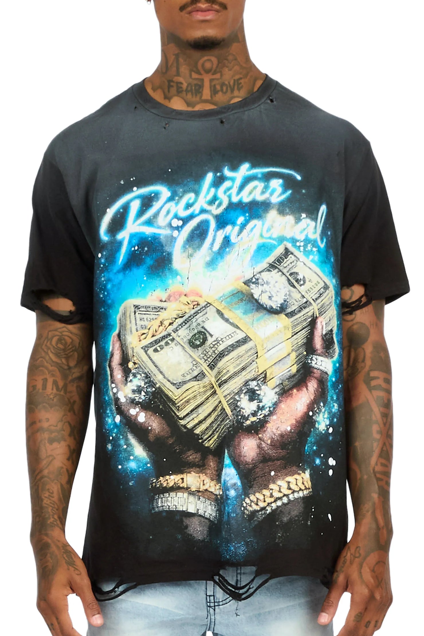 Contreras Black Oversized Graphic T-Shirt