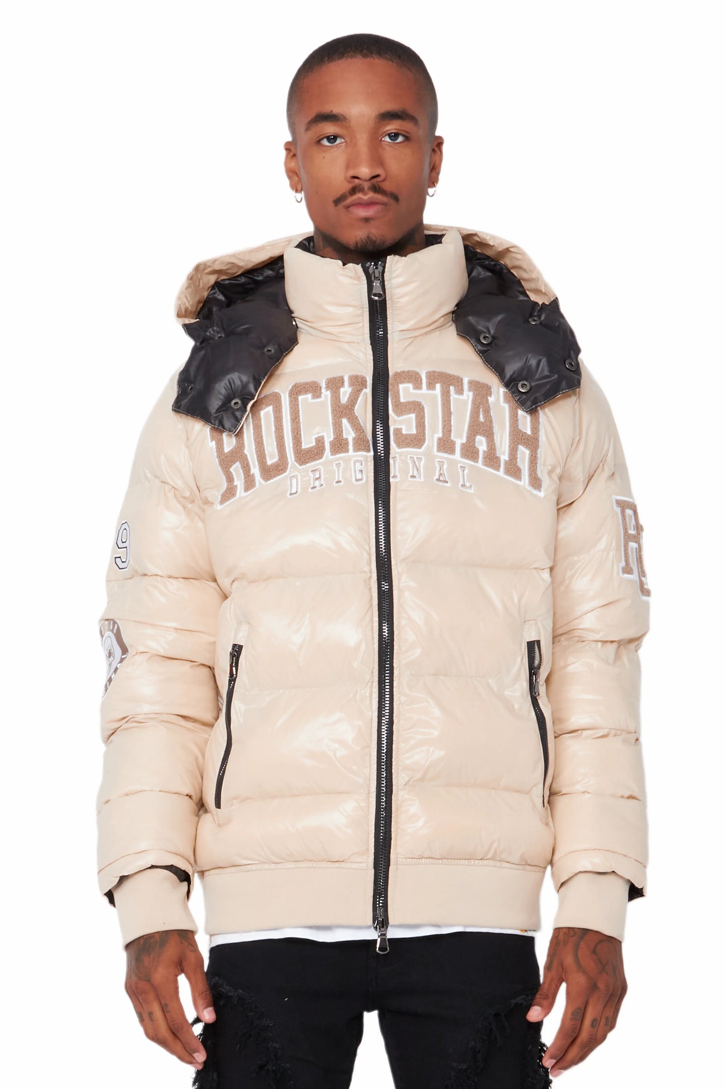 Cortland Beige Heavy Puffer Jacket