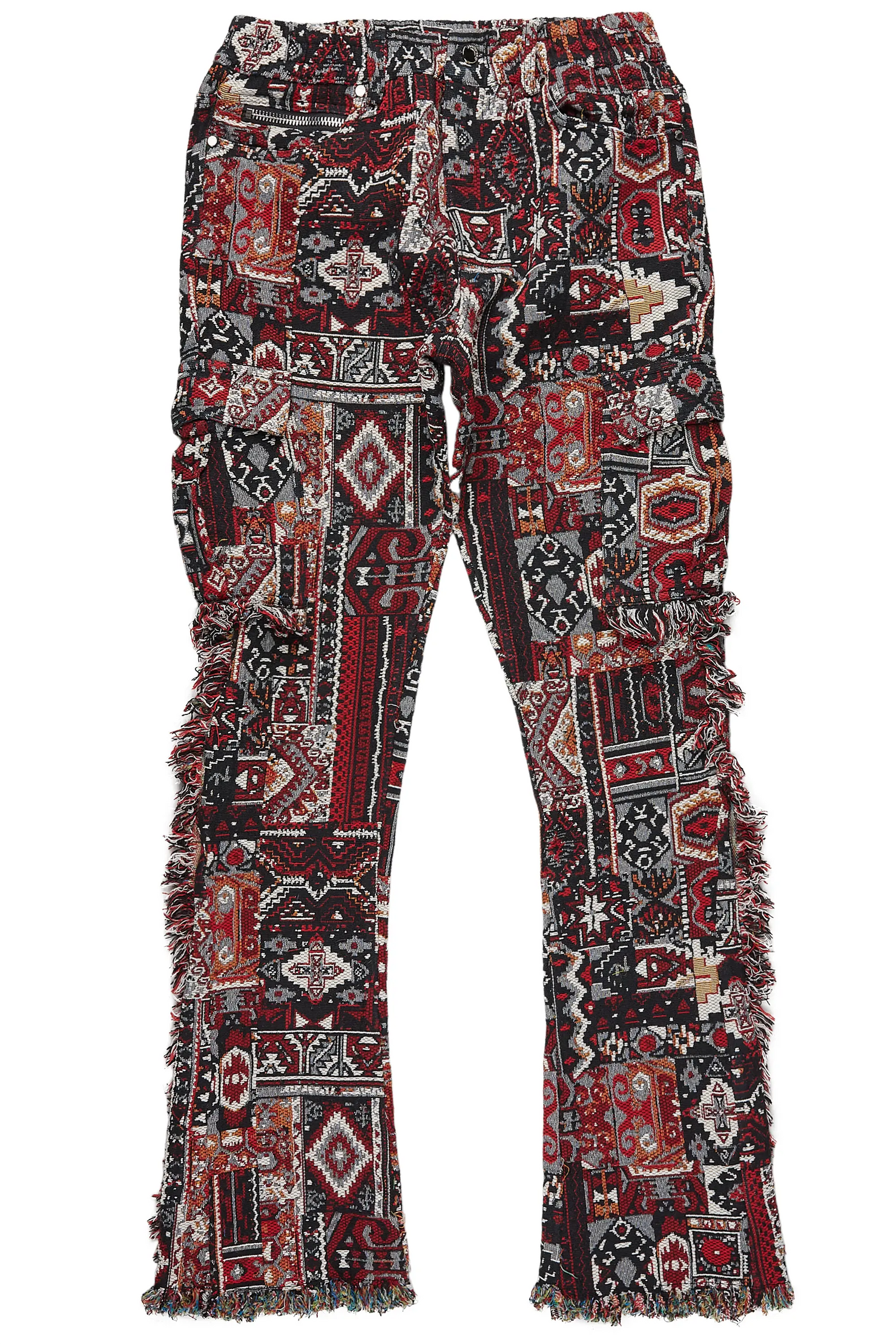 Ayami Black/Multi Slim Tapestry Flare Jean