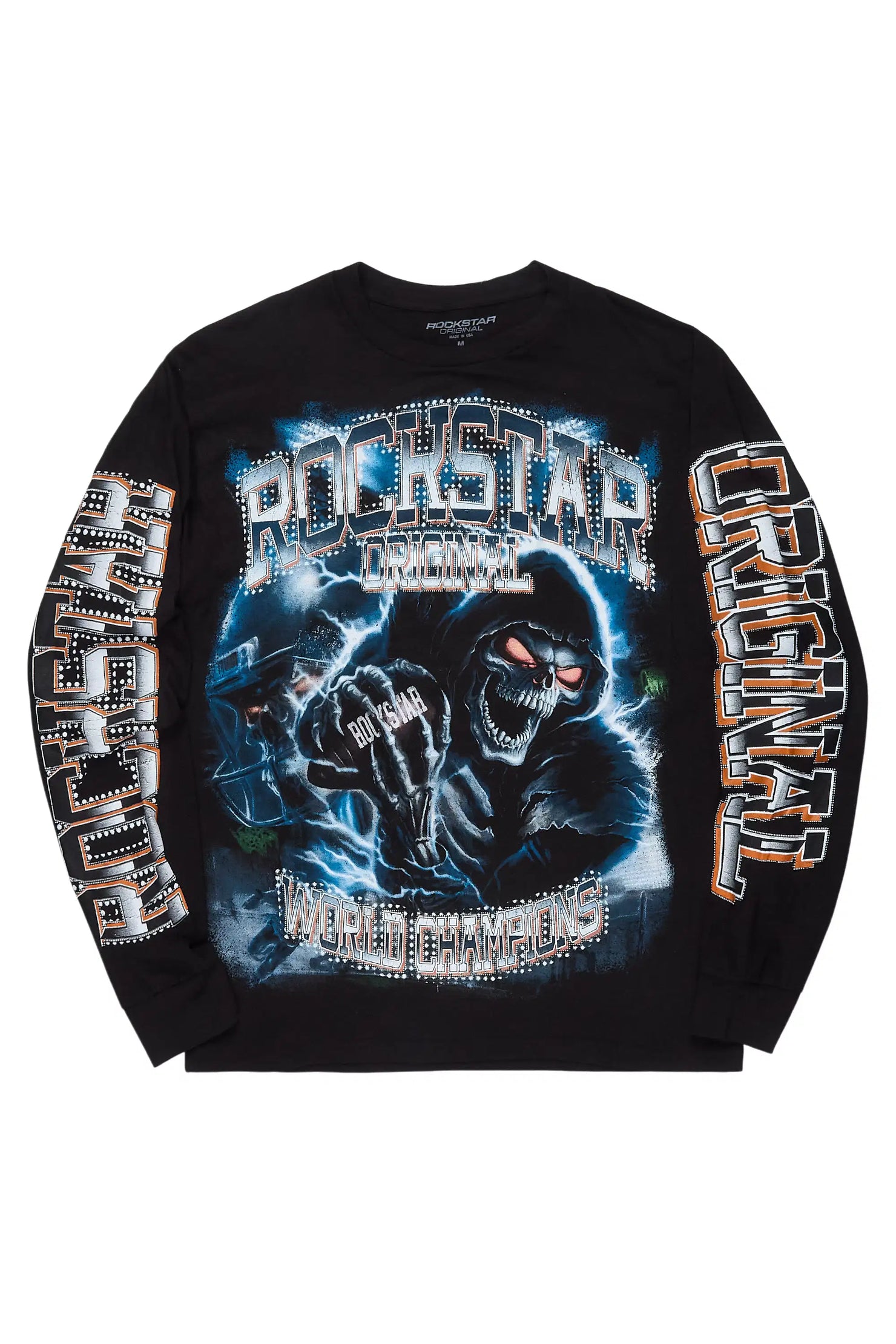 Tyja Black Graphic Long Sleeve Tee