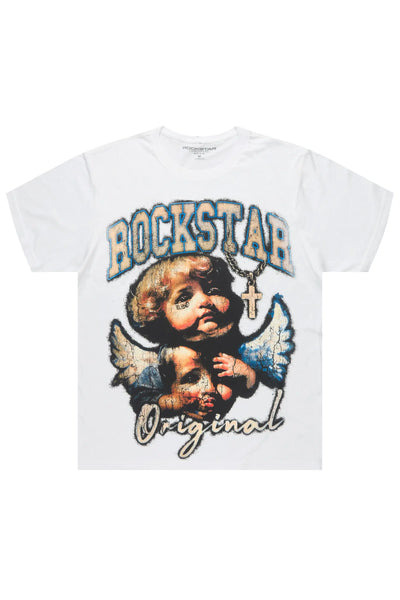 トップス decicouture DAMAGE 2WAY OVERSIZED SHIRT Deiter 2.0 White Oversized Graphic T-Shirt– Rockstar Original