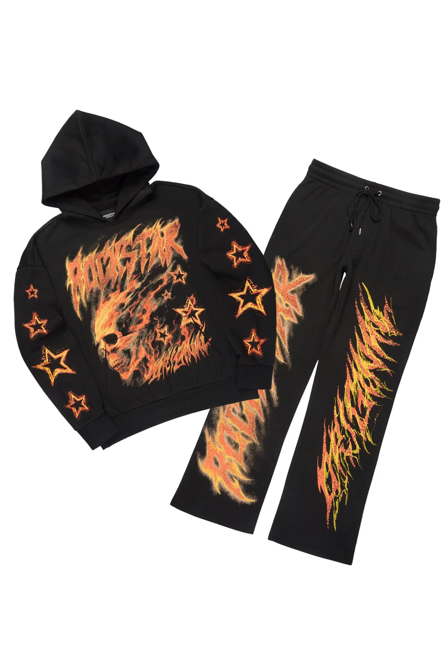 Jantra Black Hoodie/Baggy Pant Track Set