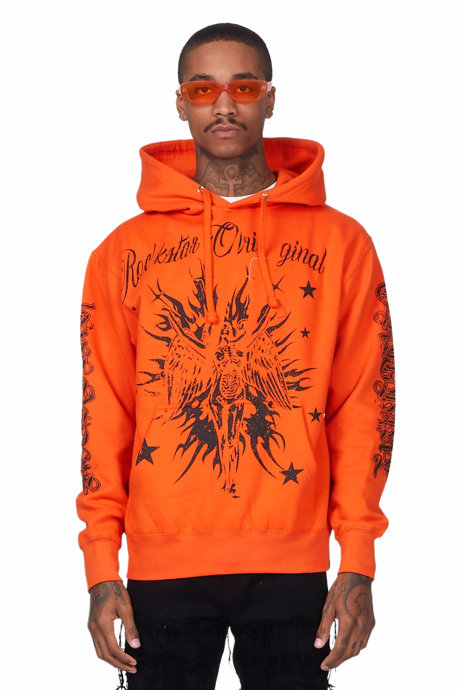 Mermaid Orange Graphic Hoodie