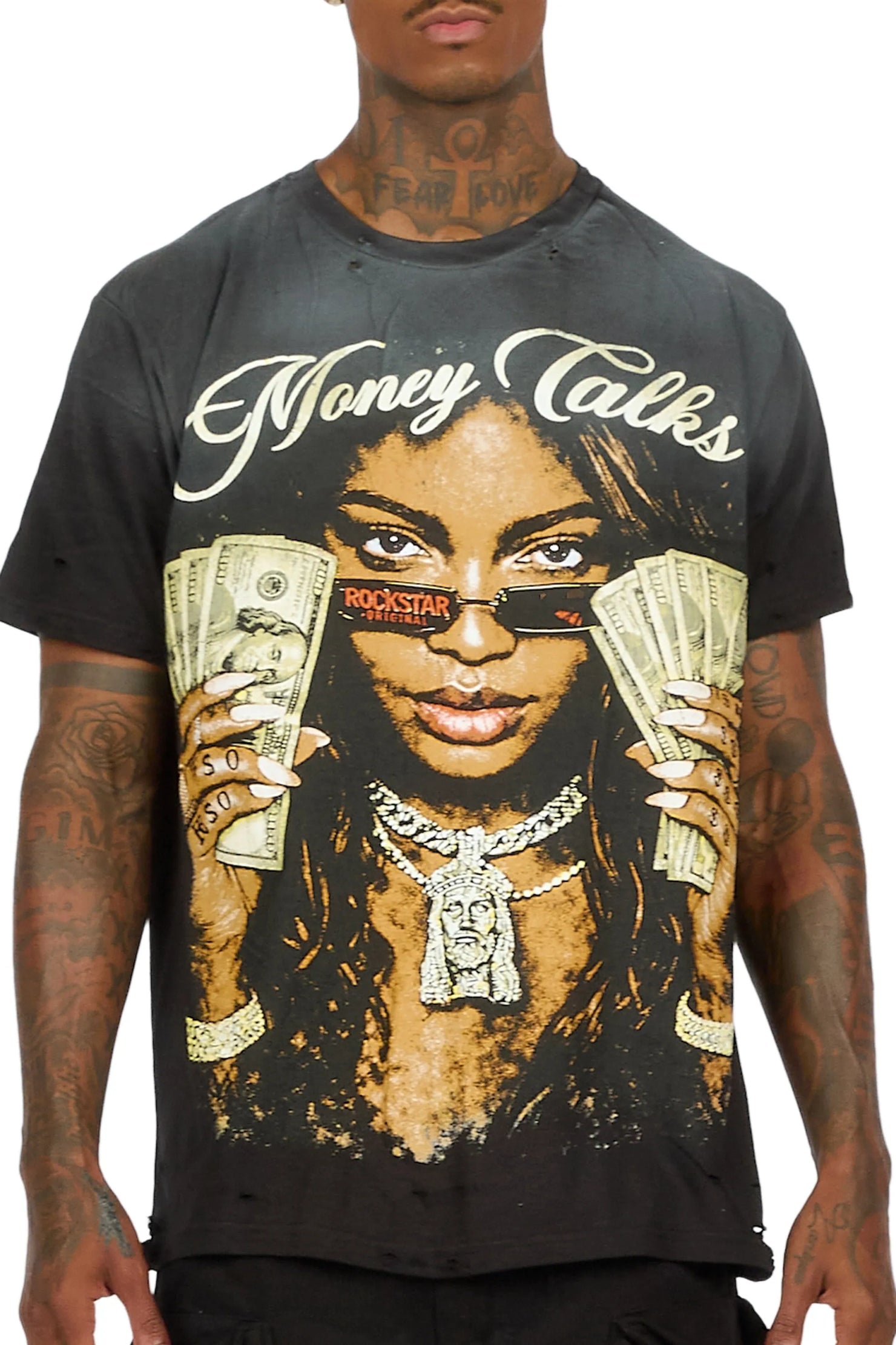 Cym Black Oversized Graphic T-Shirt