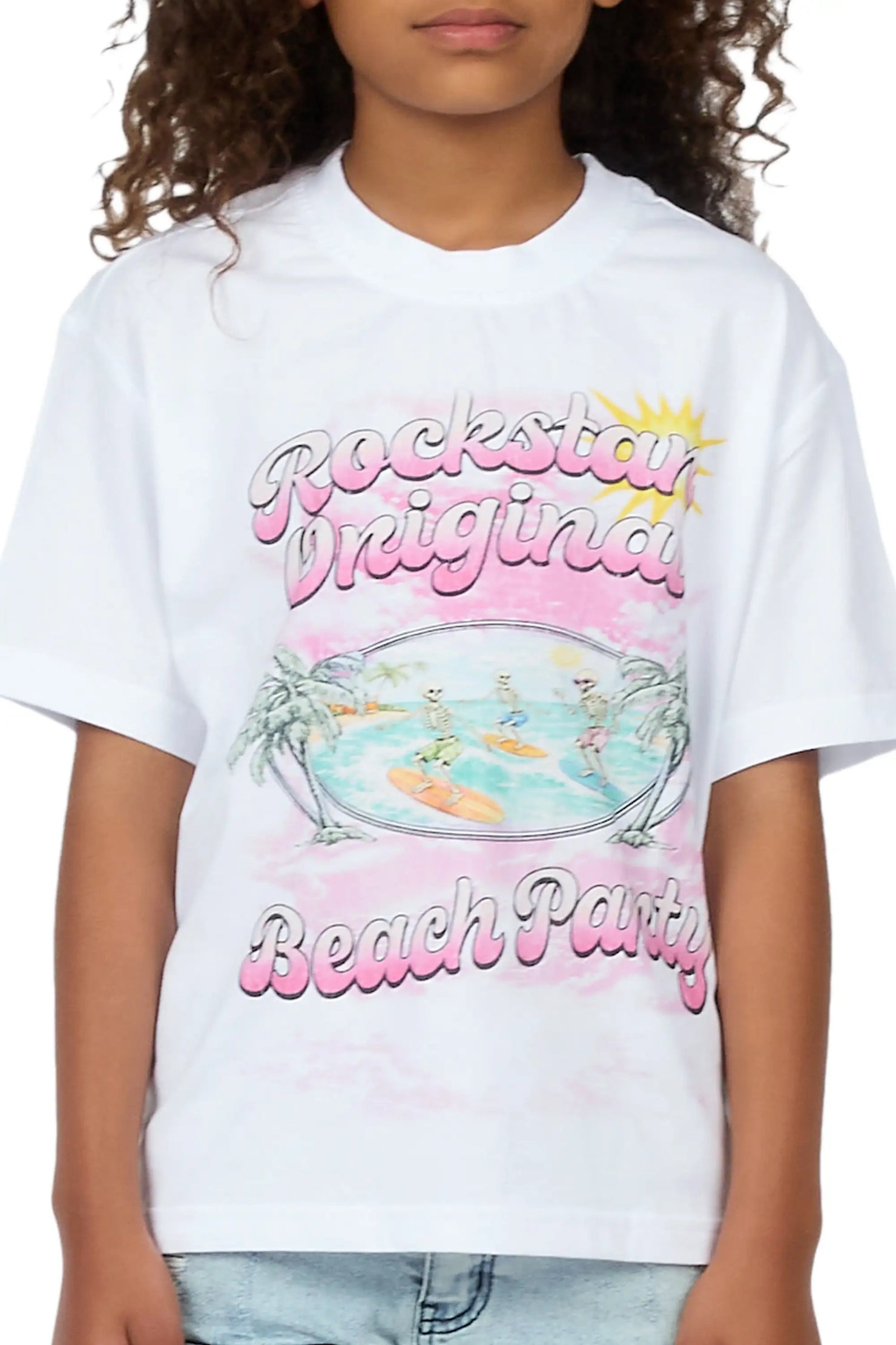 Girls Kanni White Graphic T-Shirt
