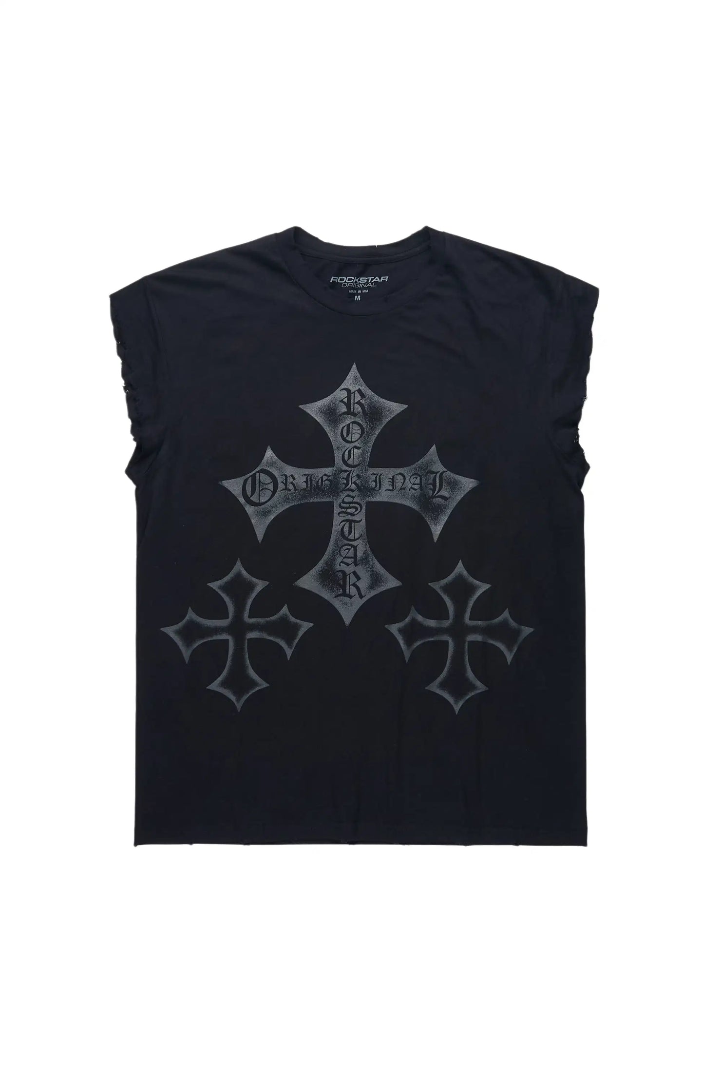 Marizon Black Cut off Tee