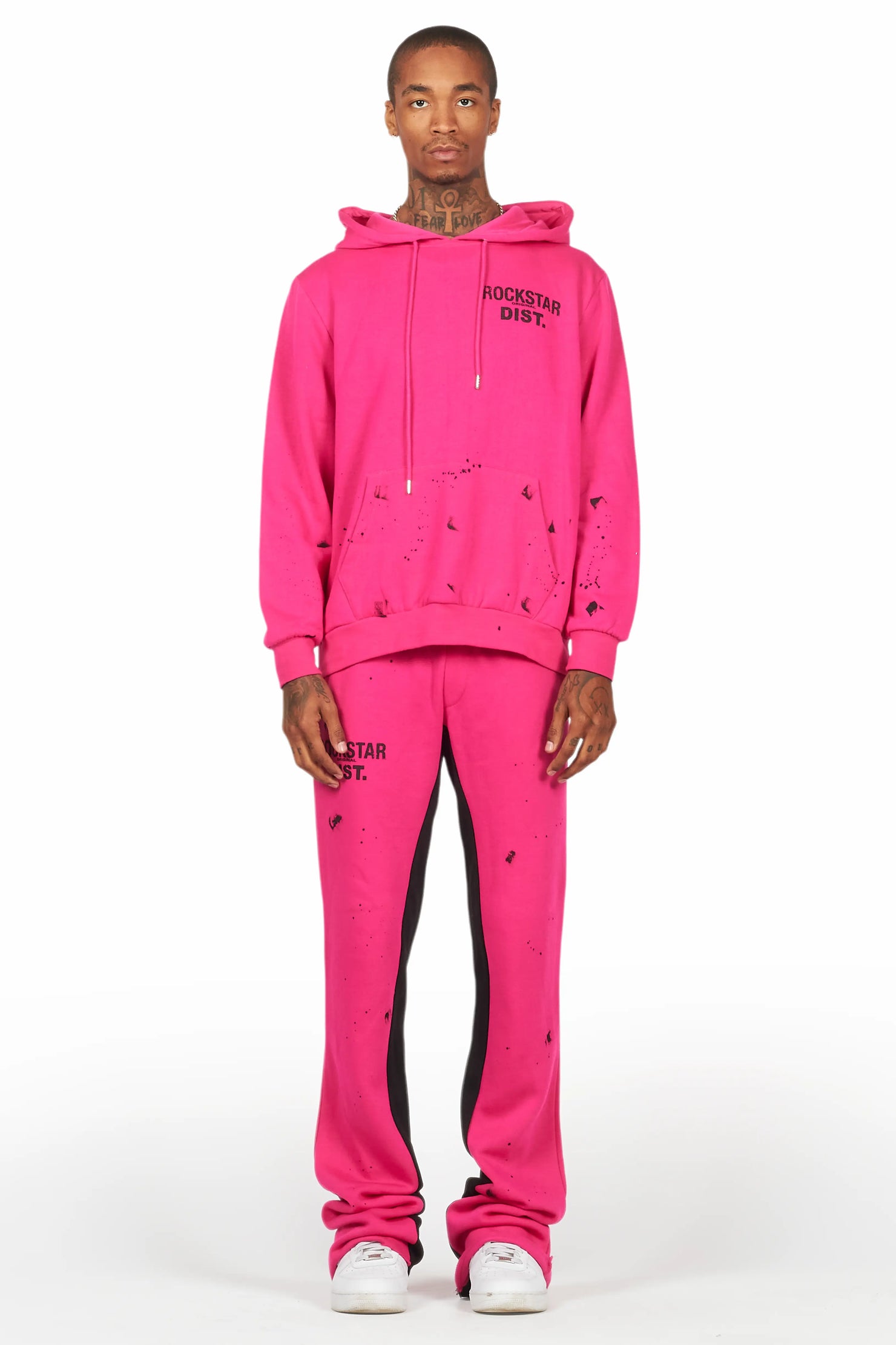 Raffer Fuchsia Hoodie Baggy Fit Pant Track Set