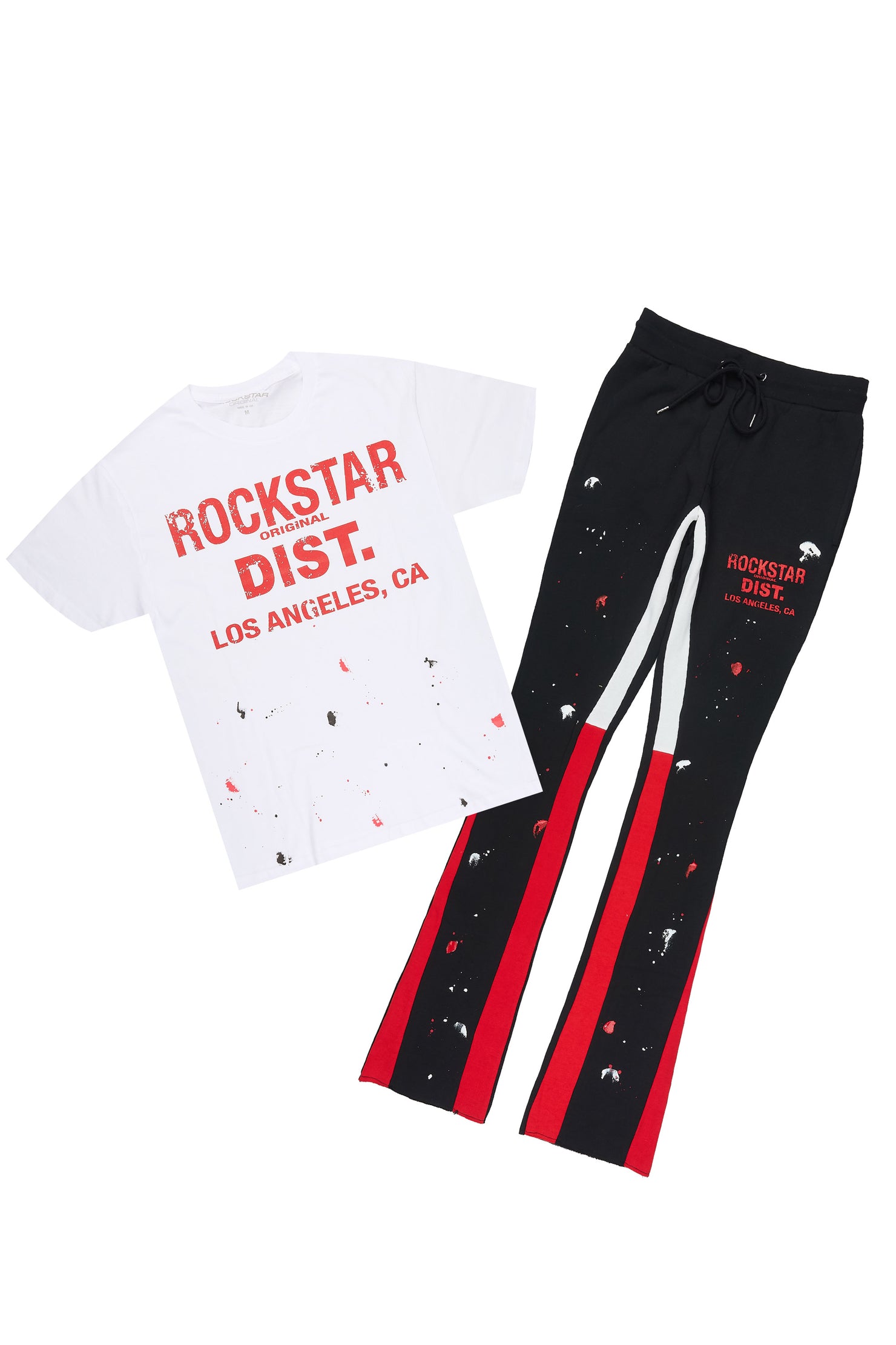 DaeOnna White/Black T-Shirt Stacked Track Set