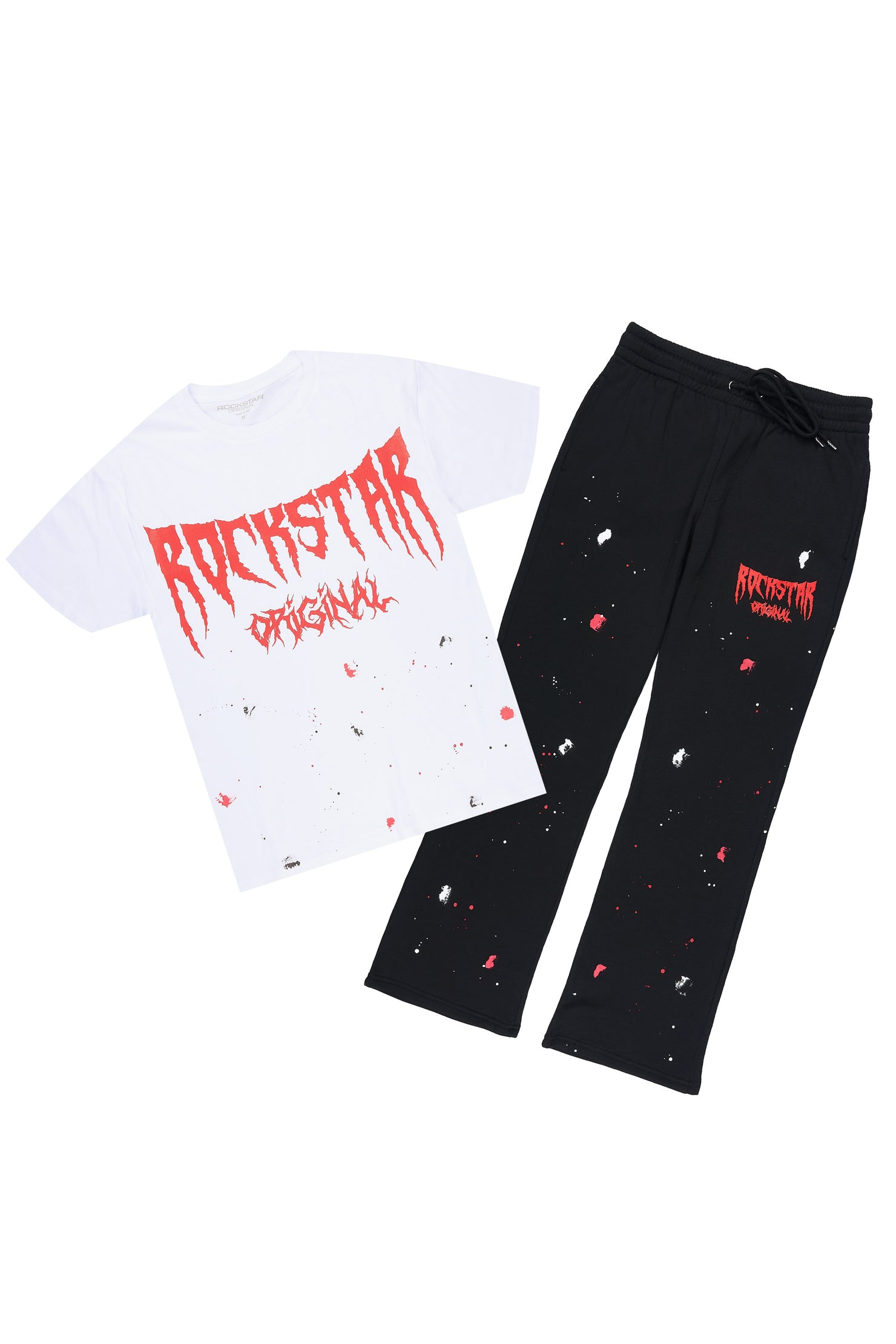 Twinkle White/Red T-Shirt/Relaxed Track Set