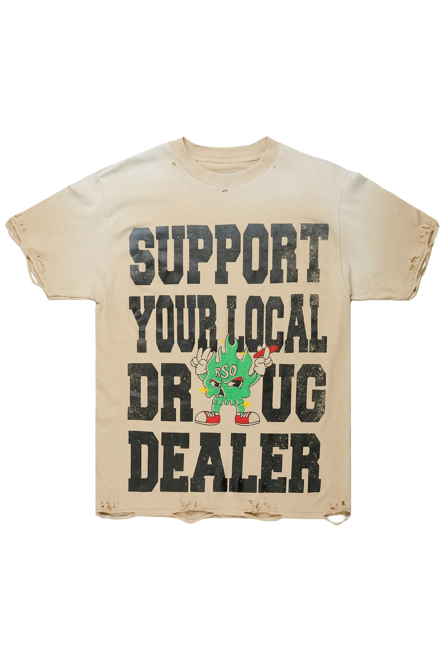 Mareona Beige Oversized T-Shirt