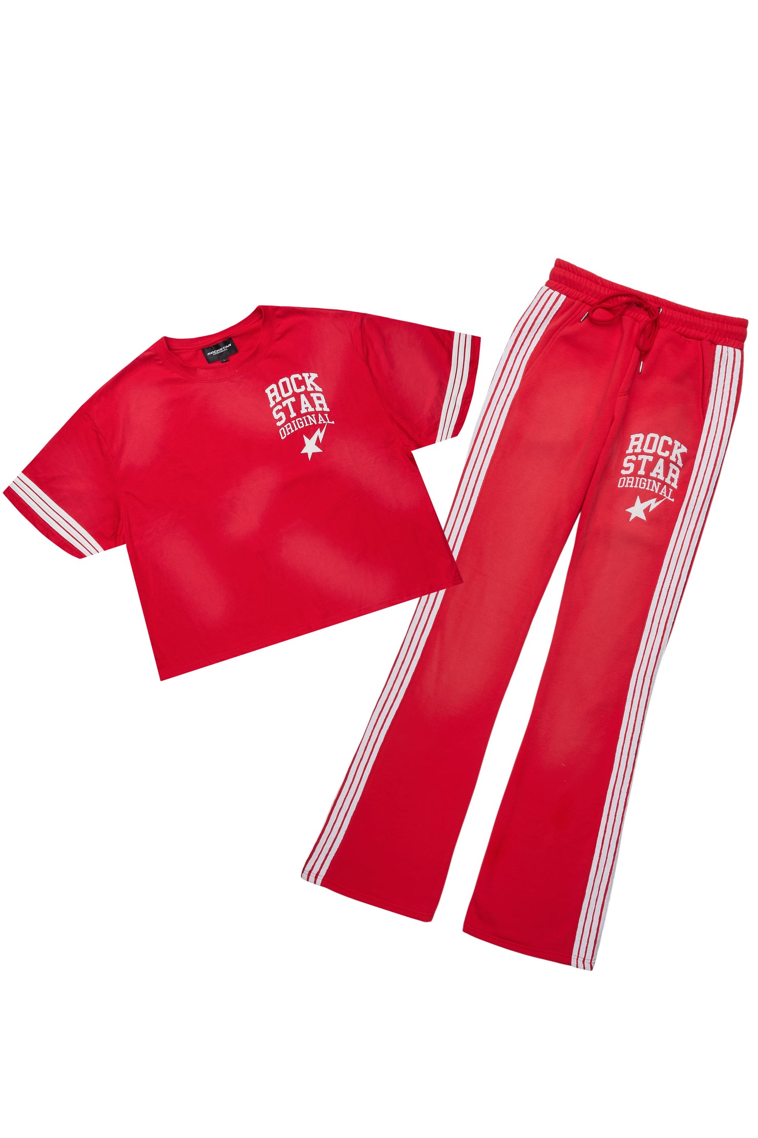 Gerrit Red T-Shirt/Stacked Flare Track Set