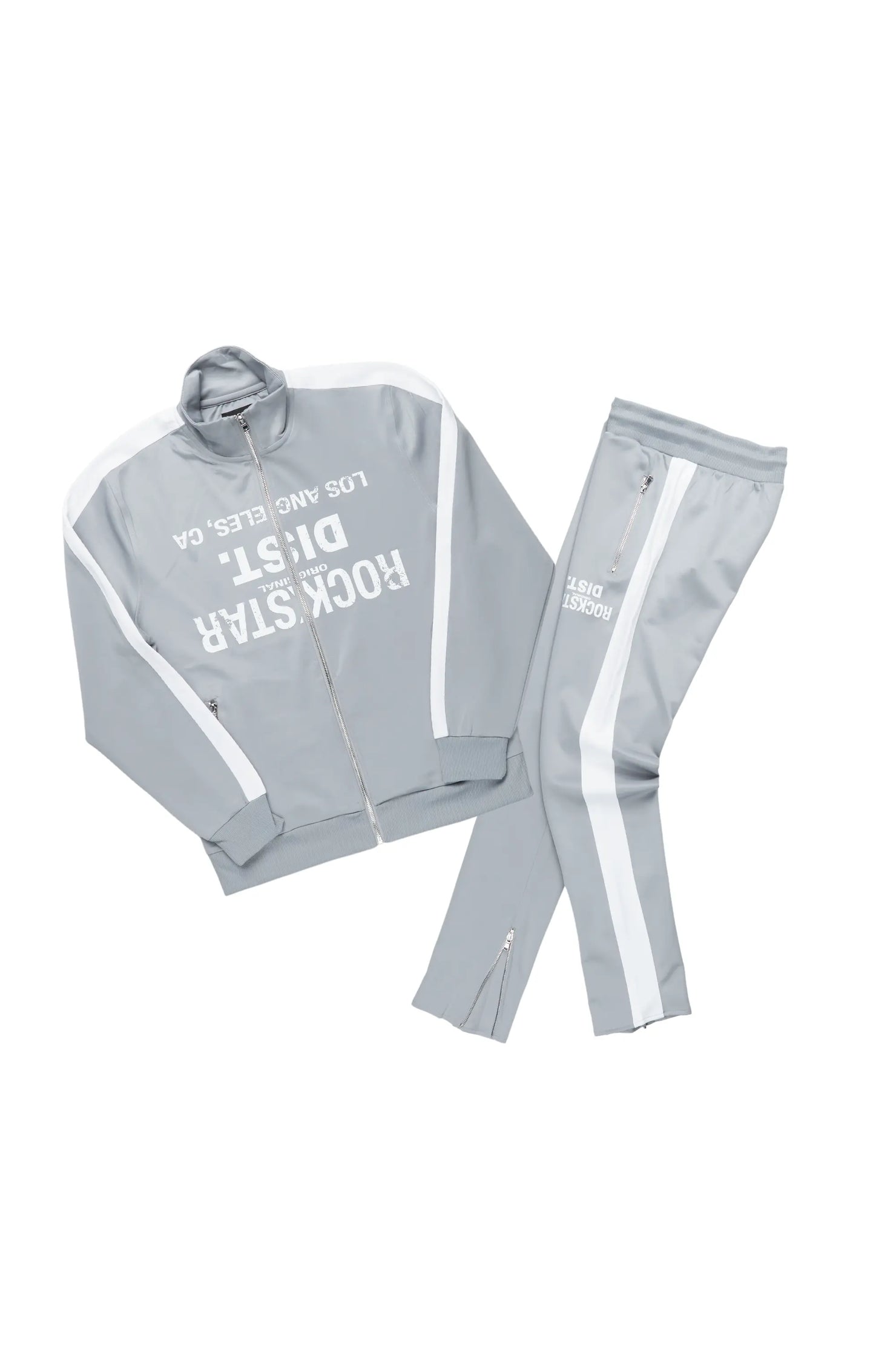 Dist. Town Grey Tricot Slim Fit Track Set