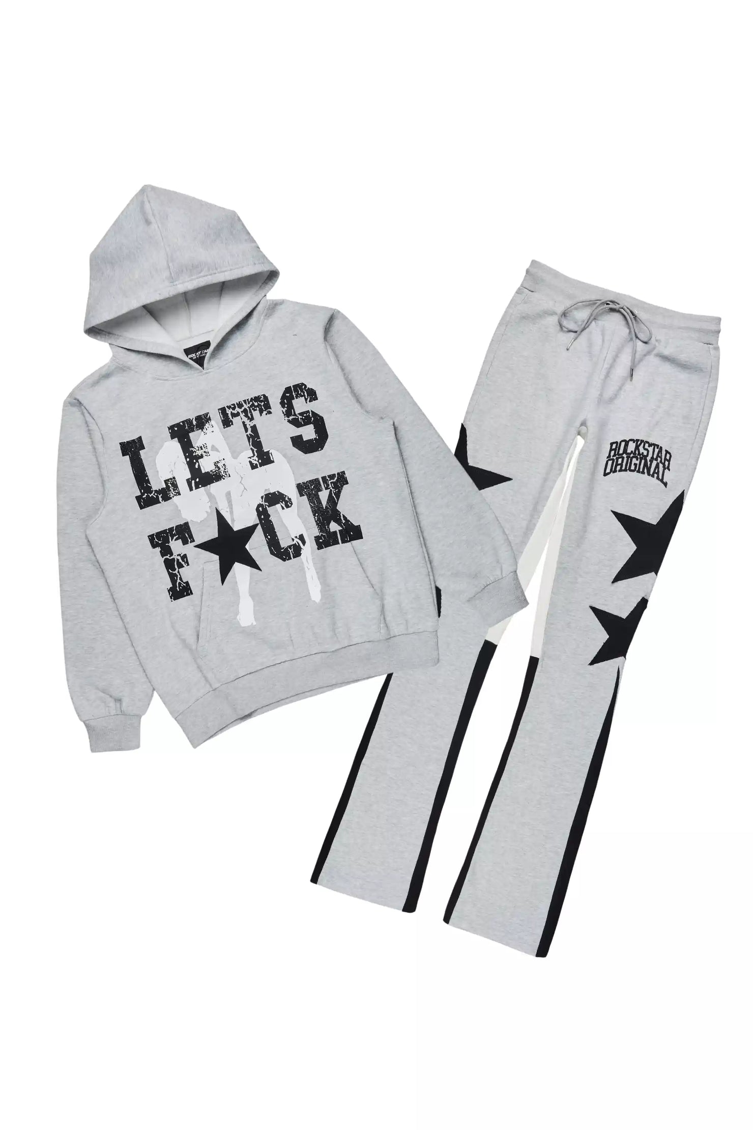 Pacino Heather Grey Stacked Track Set