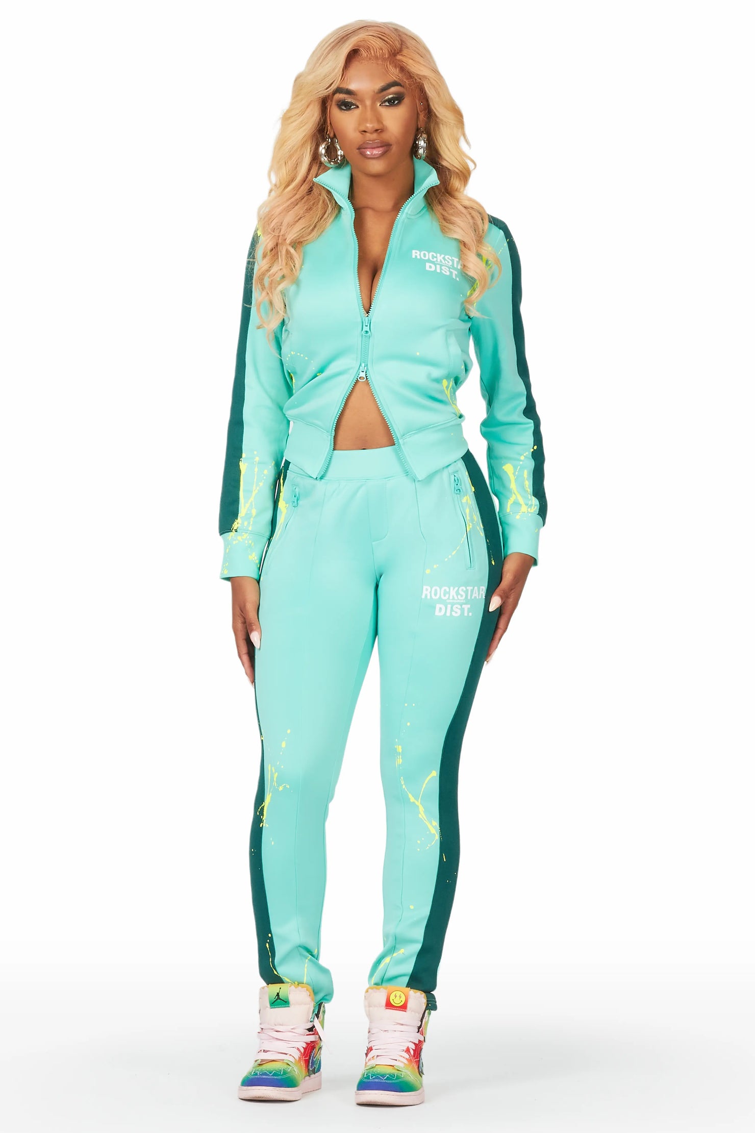 Tory Teal Tricot Trackset