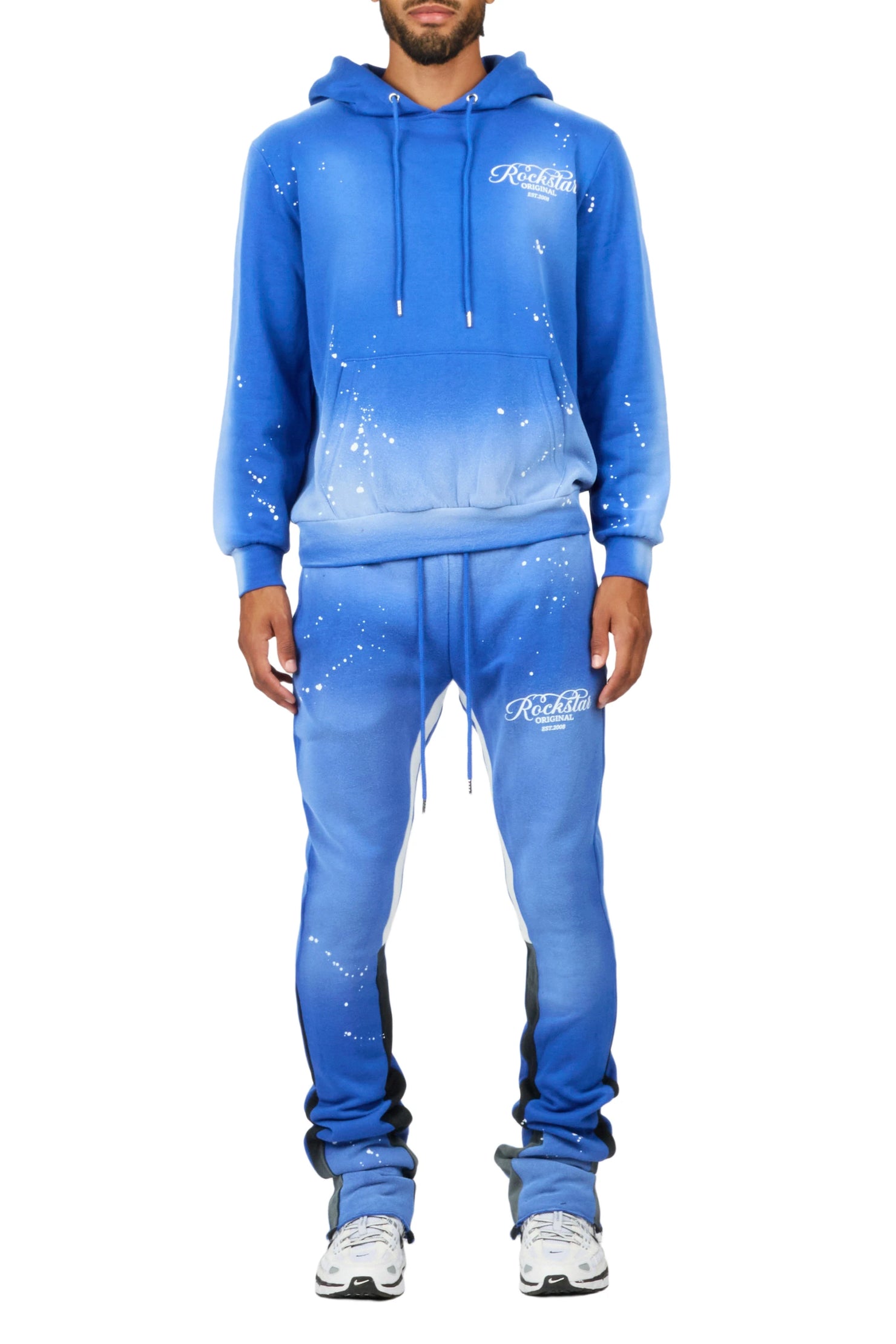 Rafter 2.0 Royal Blue Hoodie/Stacked Flare Track Set