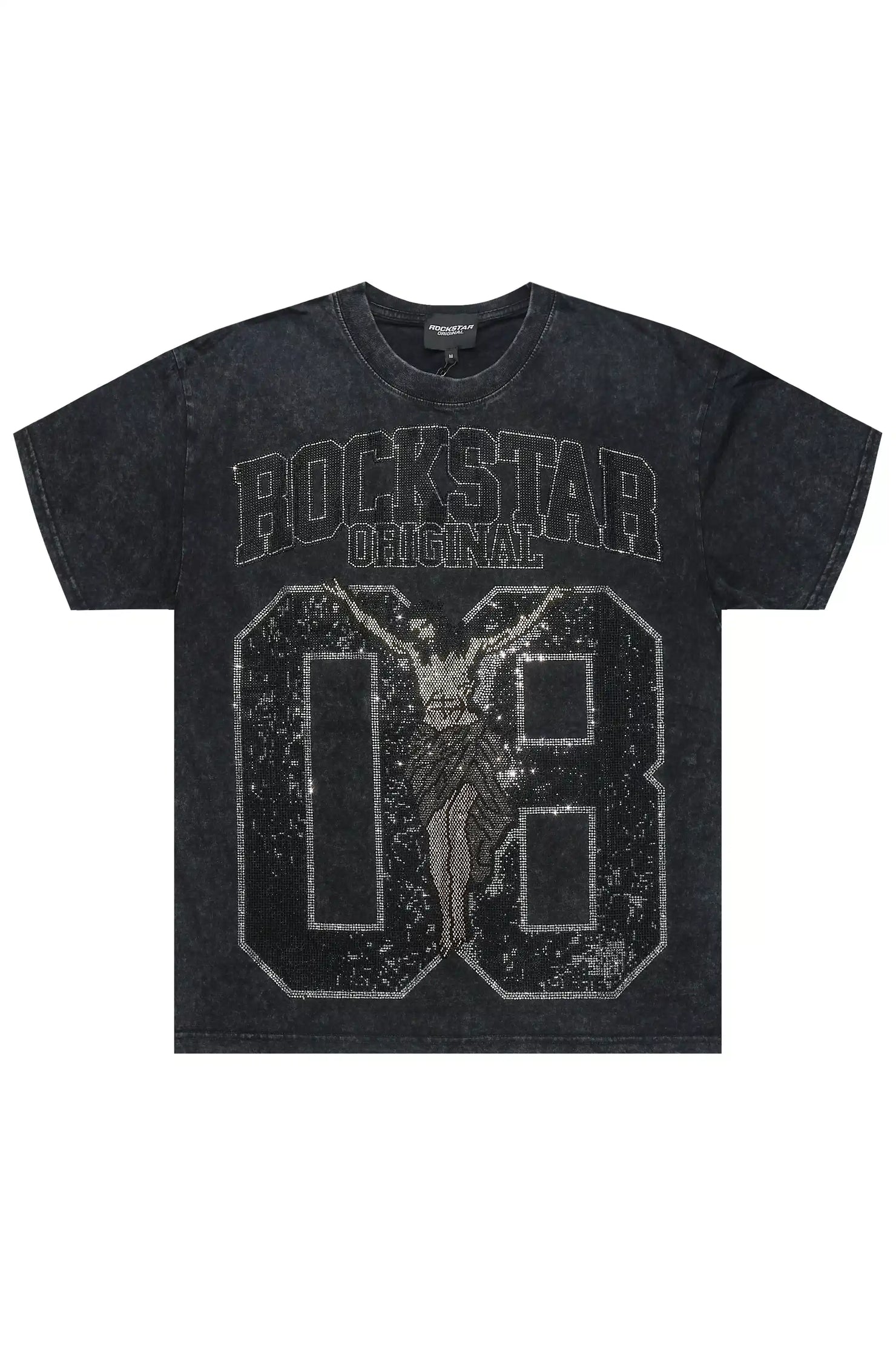 Tariqa Black Rhinestone Oversized T-Shirt