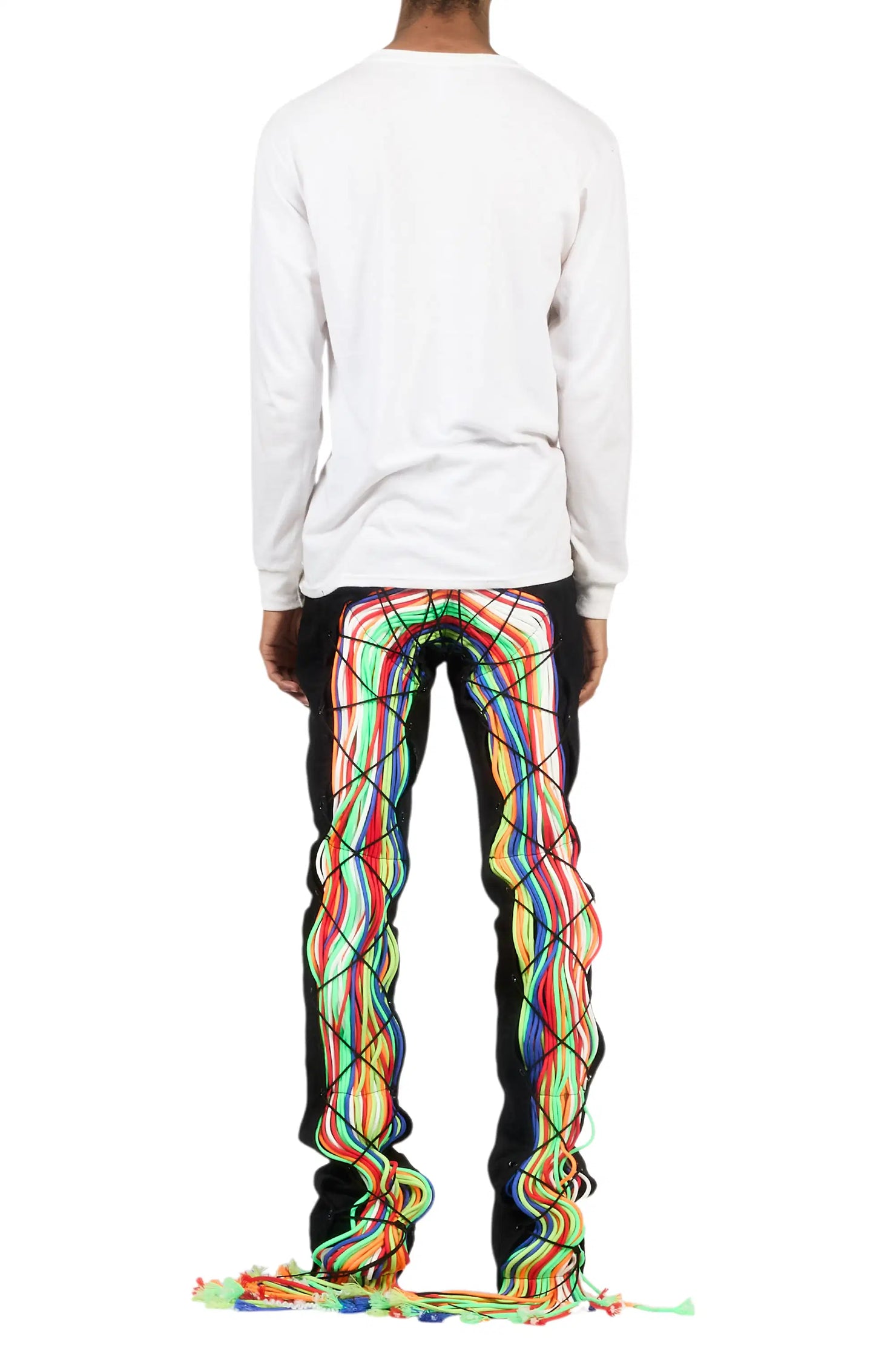 Otto Black/Multi Stacked Flare Jean