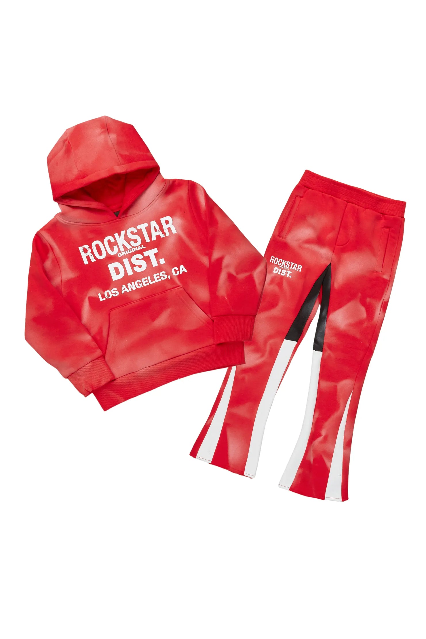 Girls Zenny Red Stacked Pant Set