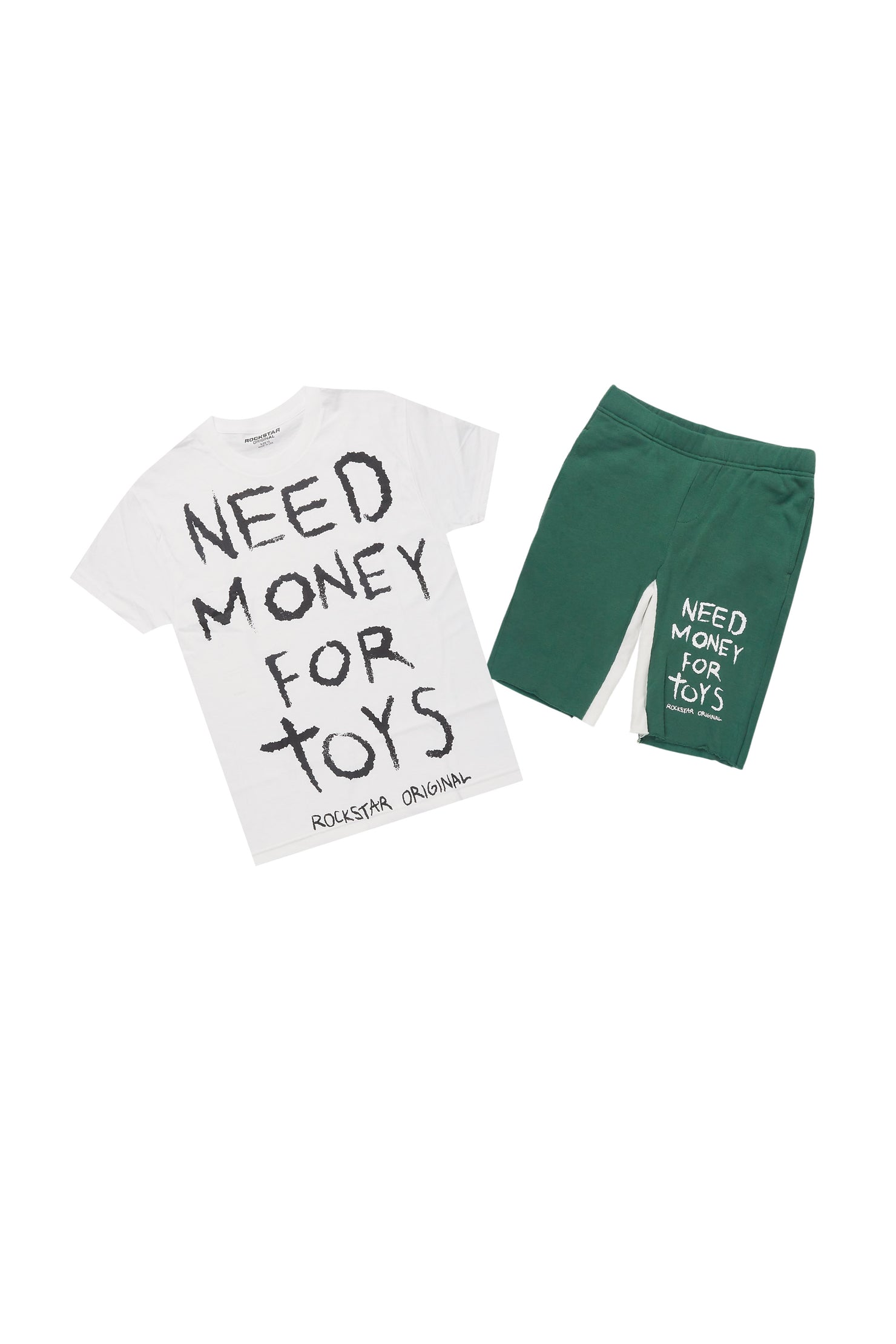 Boys M4 Toys White/Black T-Shirt/Short Set