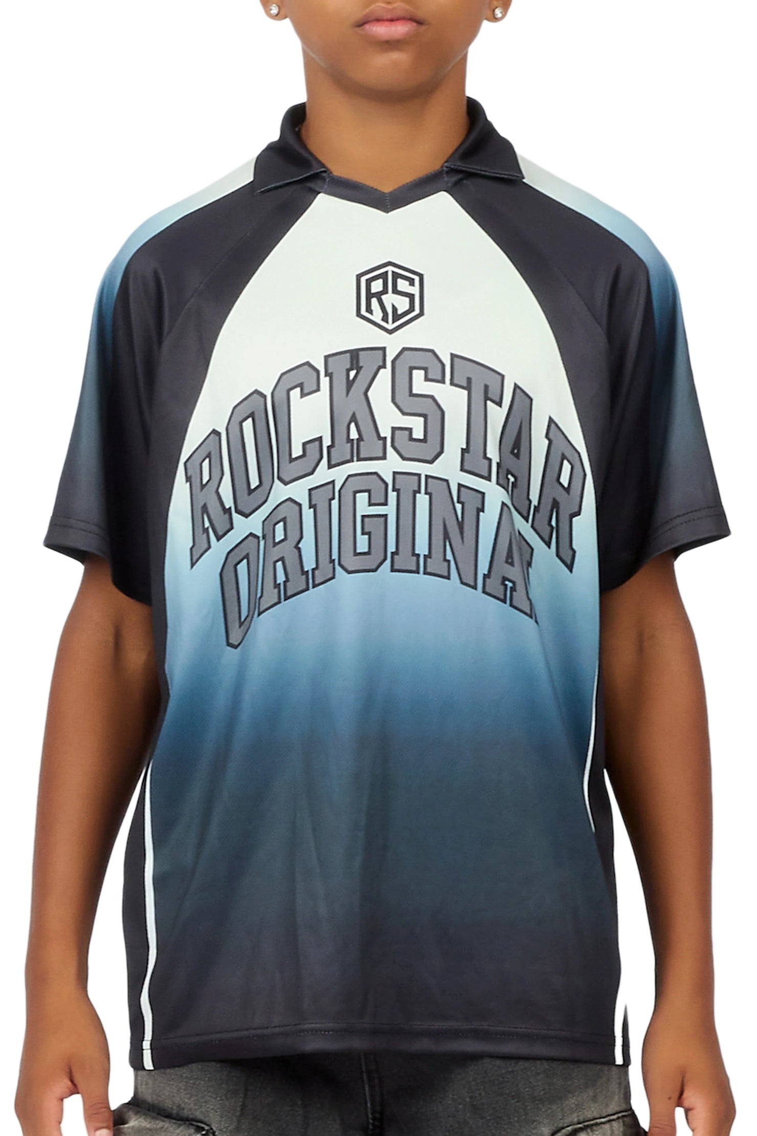 Boys Ricco Black/White Graphic Jersey