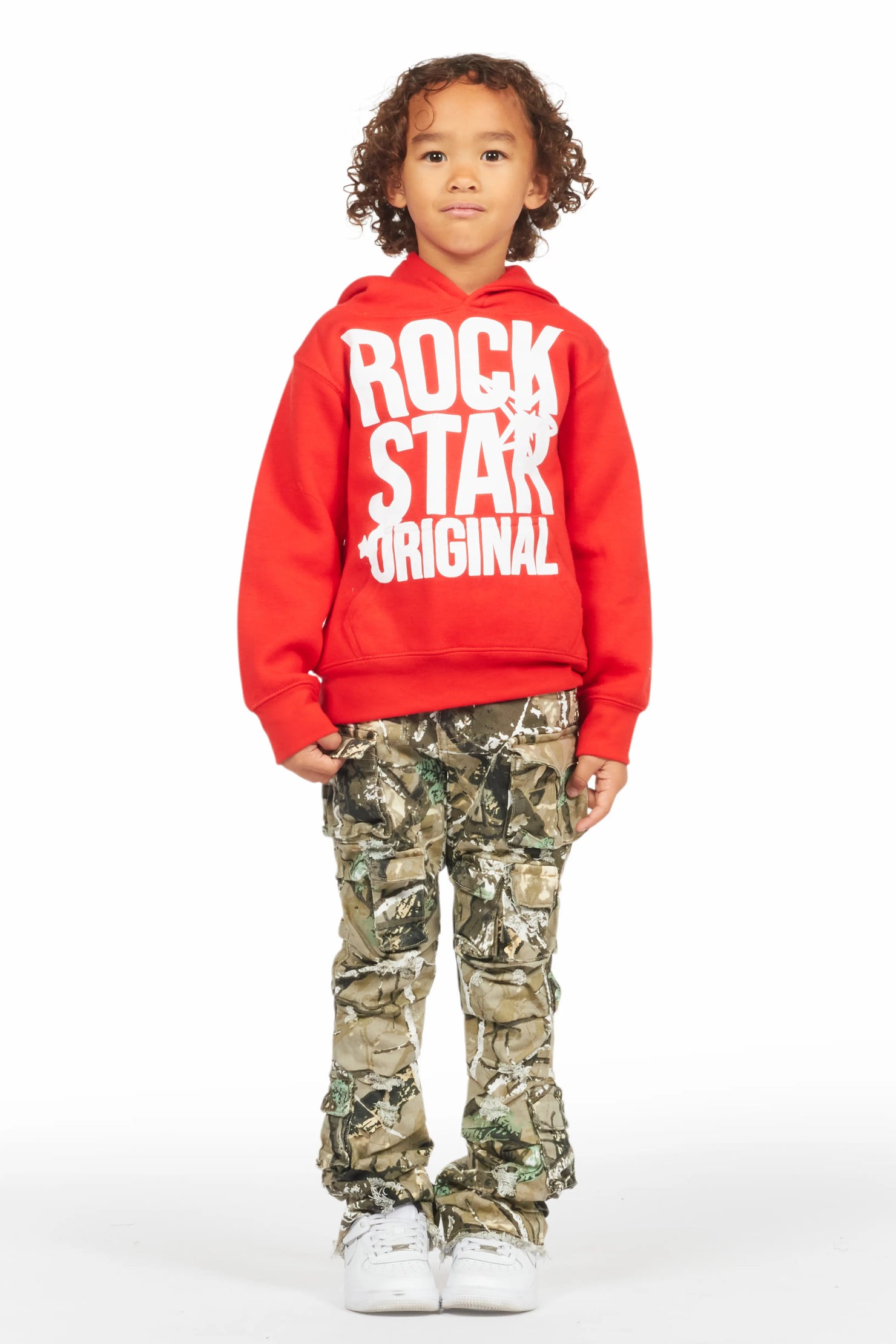 Boys Gentry Tree Camo Stacked Flare Jean