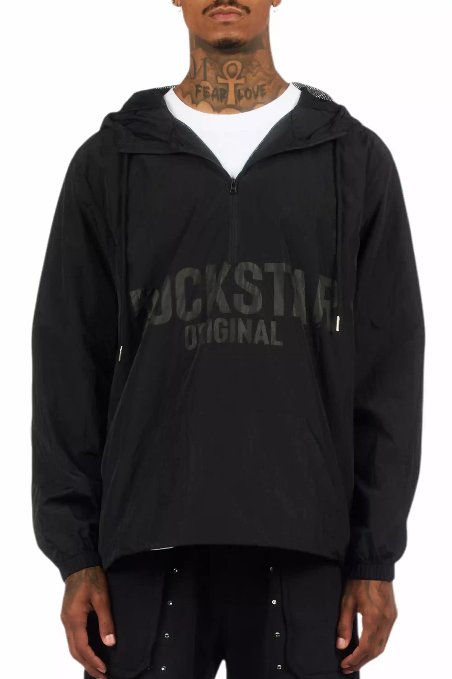 Sana Black Graphic Windbreaker