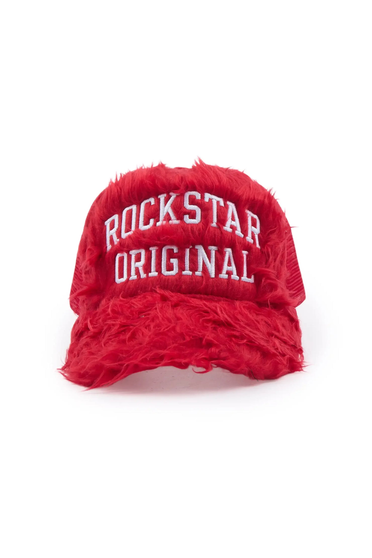 Boys Shaggy Red Fur Trucker Hat