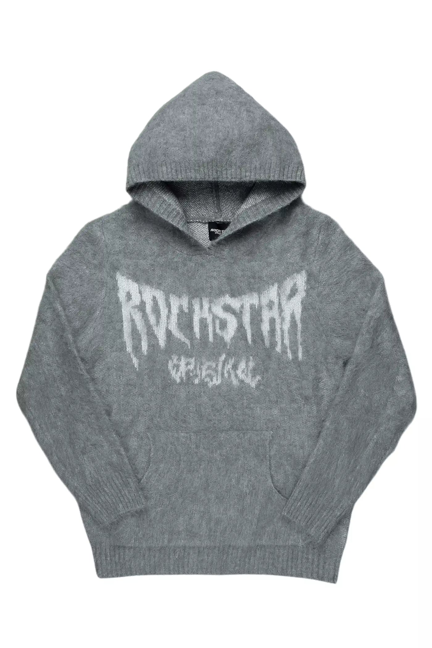 Andros Grey Graphic Knitted Hoodie– Rockstar Original