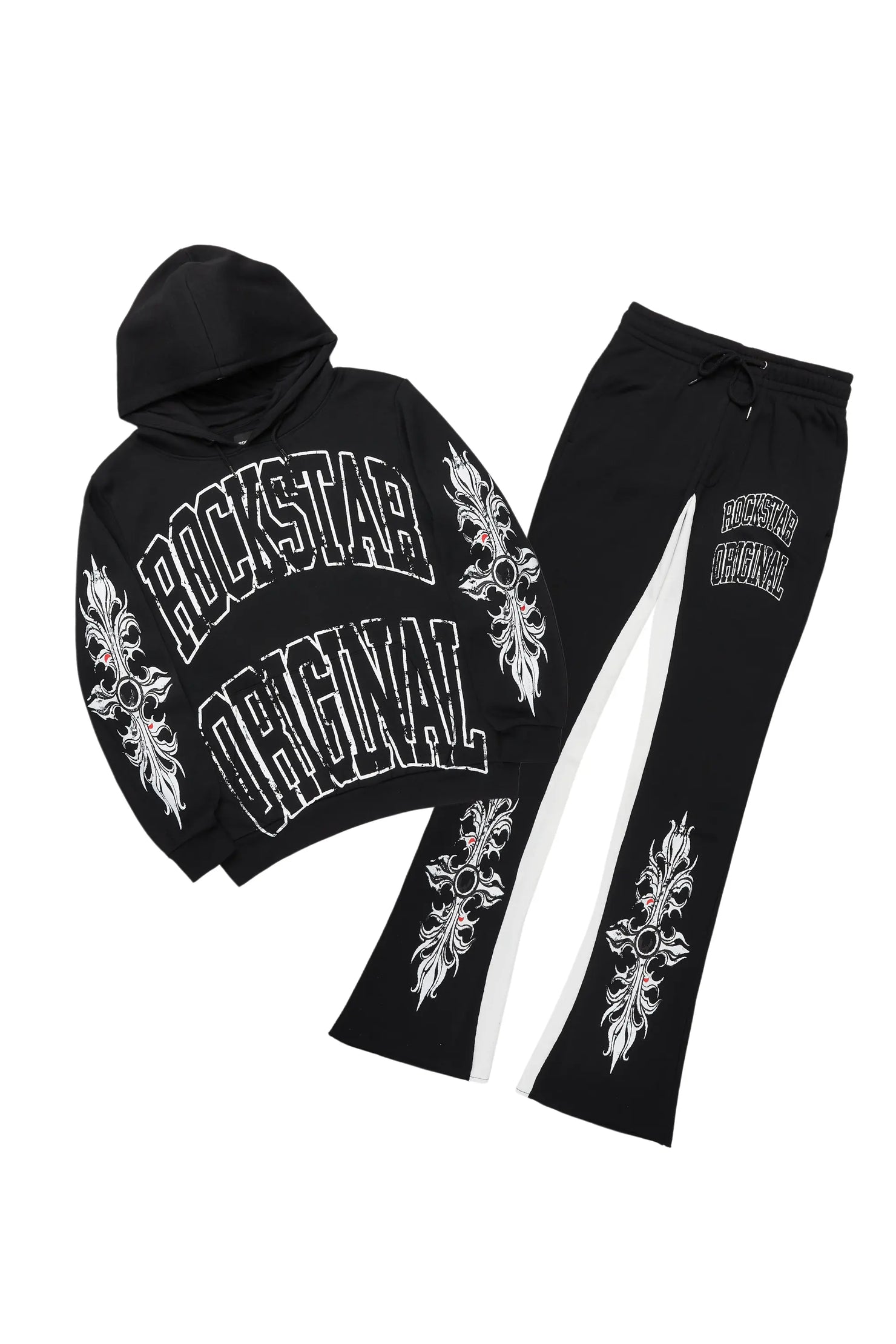 Akio Black Hoodie/Baggy Track Pant Set