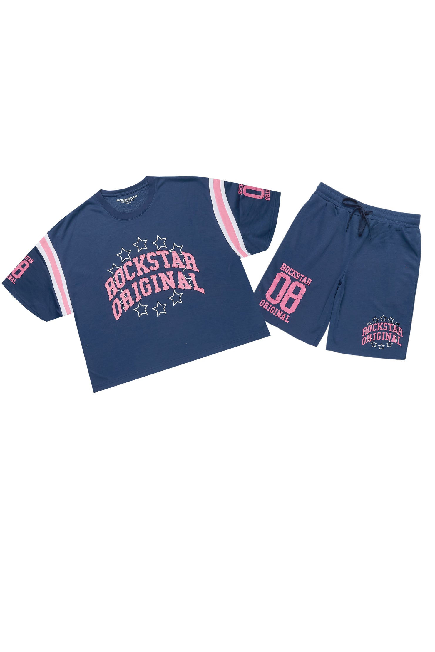 Ronnica Navy T-Shirt Short Set