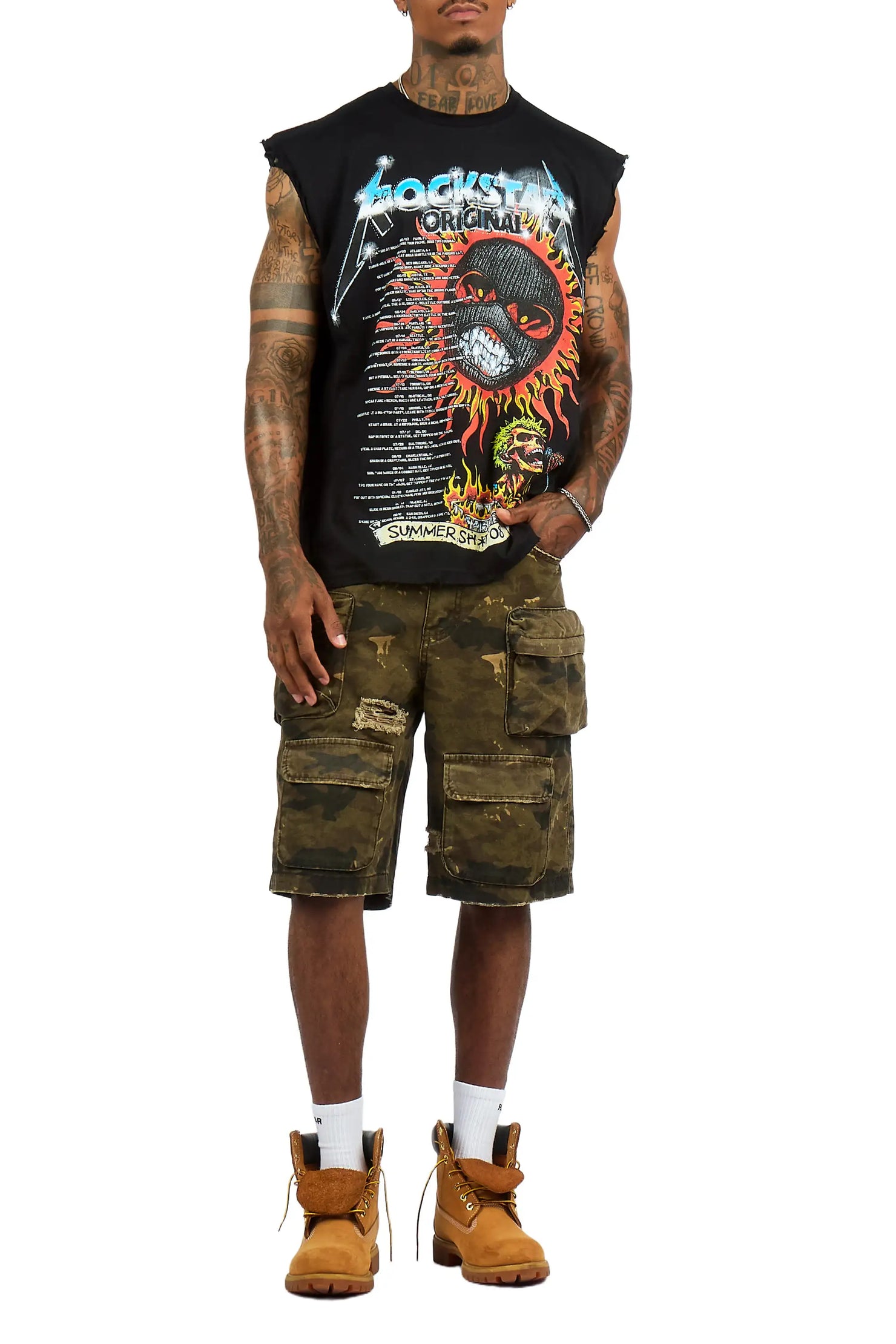 Rayvor Black Cut off Tee