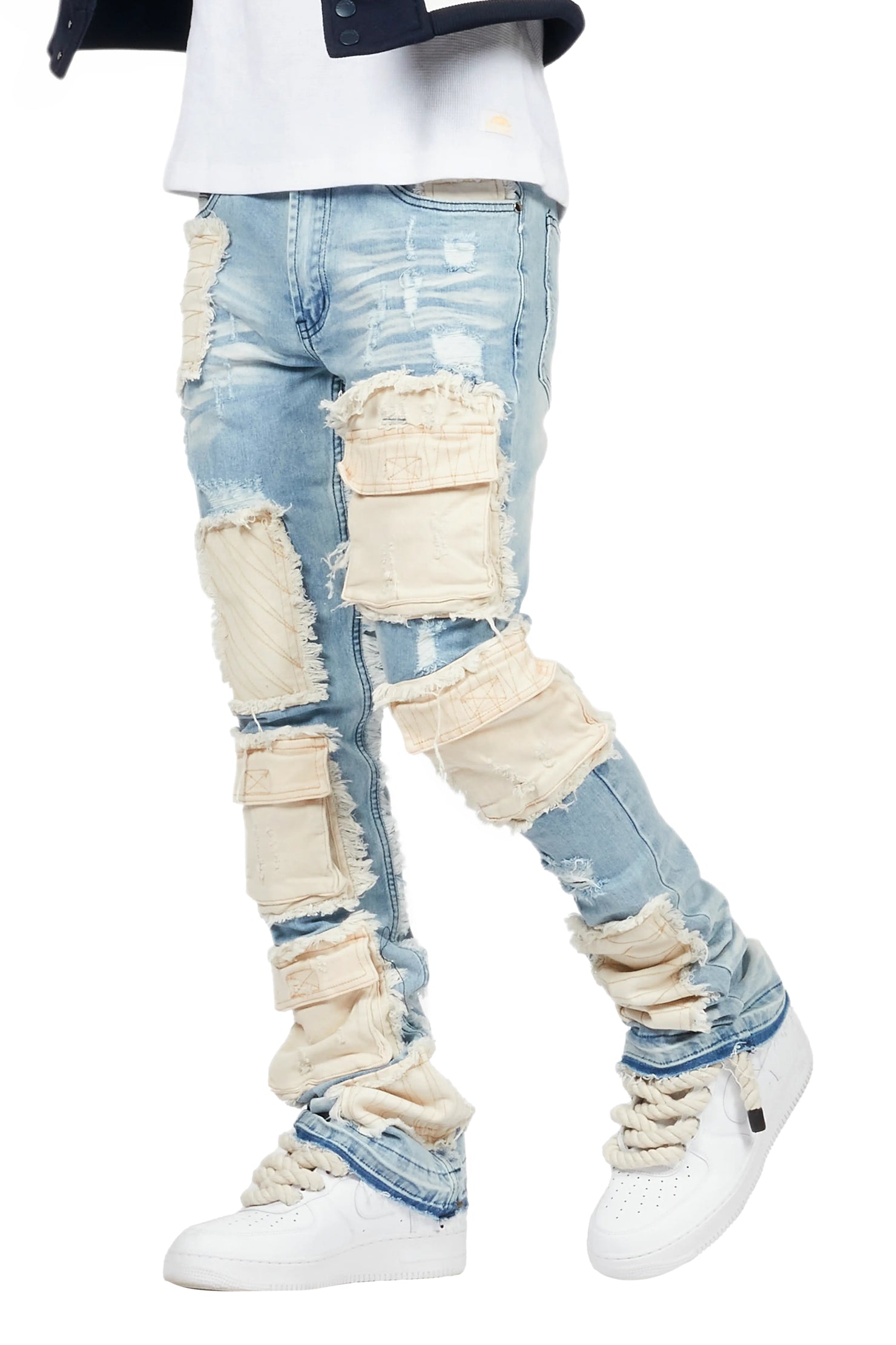 Monet Blue Stacked Flare Jean
