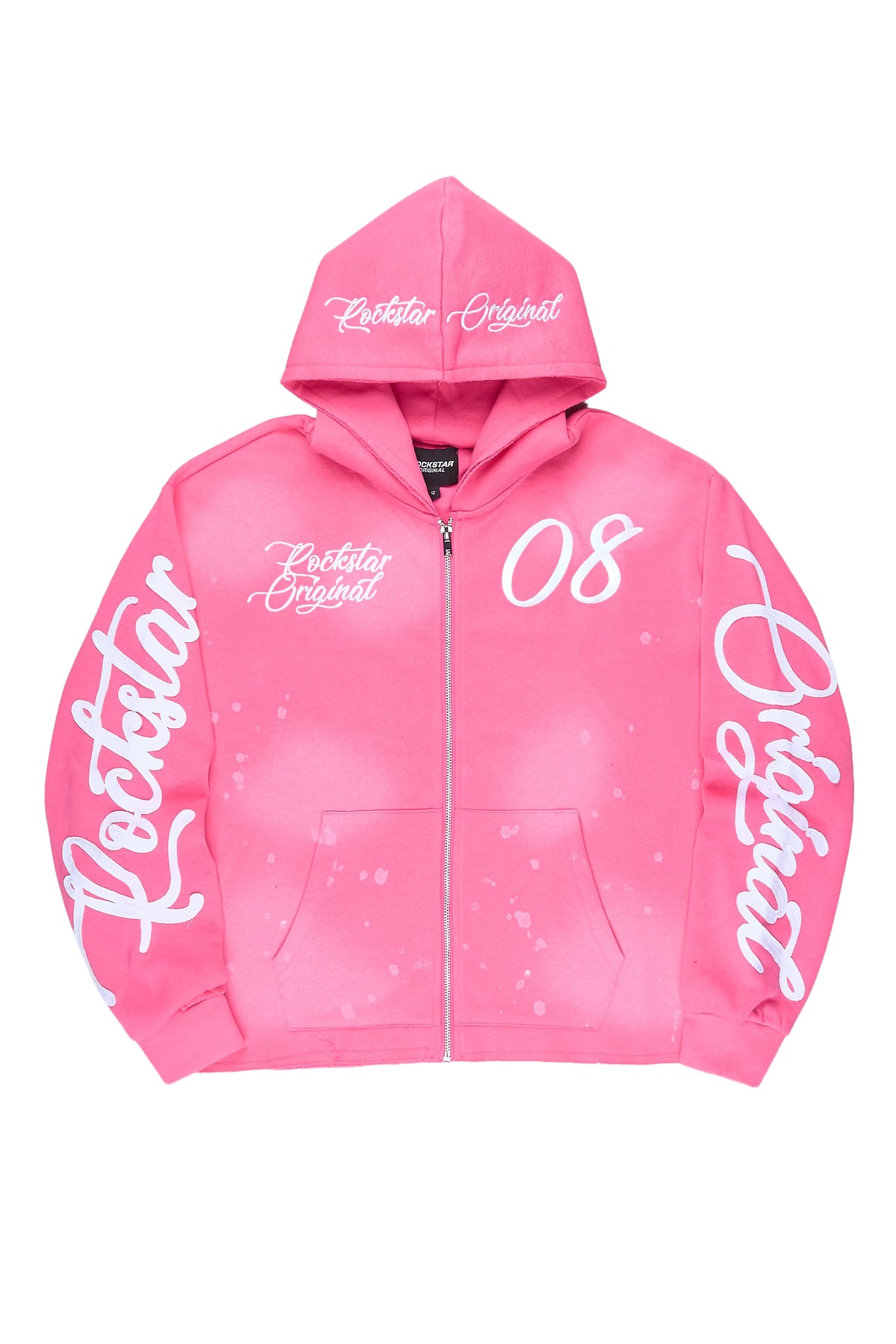 Girls Hanifa Pink Zip Up Hoodie