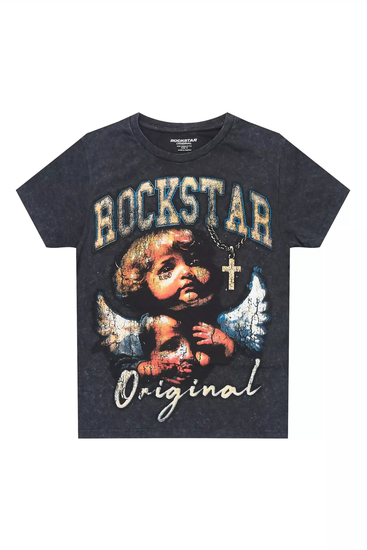 Boys Deiter Vintage Black Graphic T-Shirt
