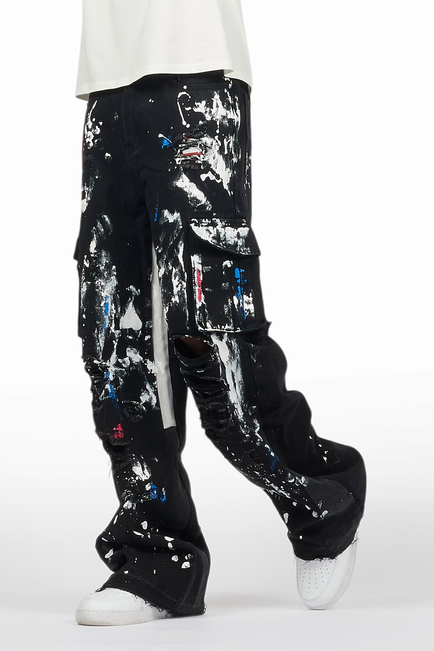 Dallin Black Painter Baggy Cargo Jean
