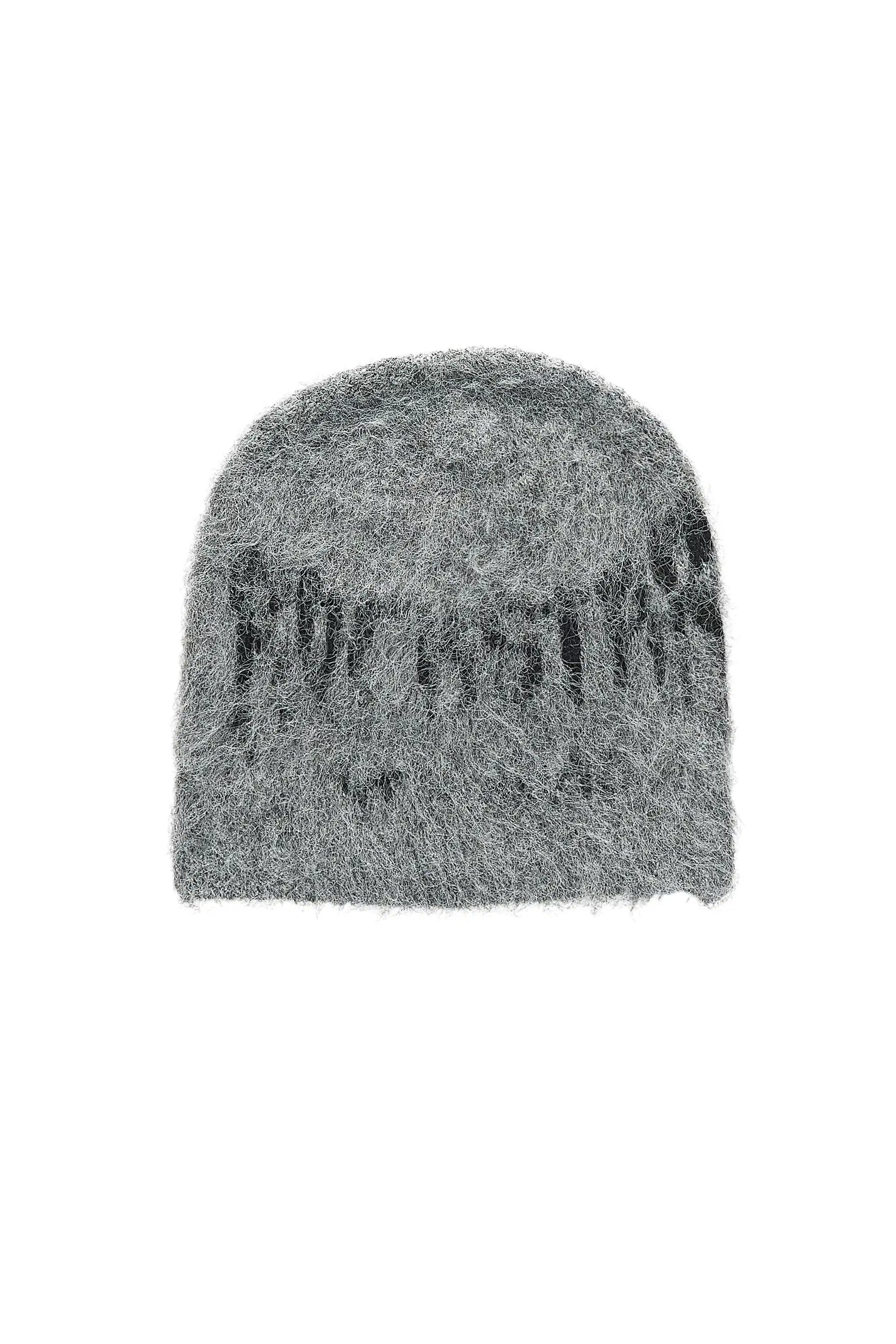 Andros Grey Knitted Mohair Beanie