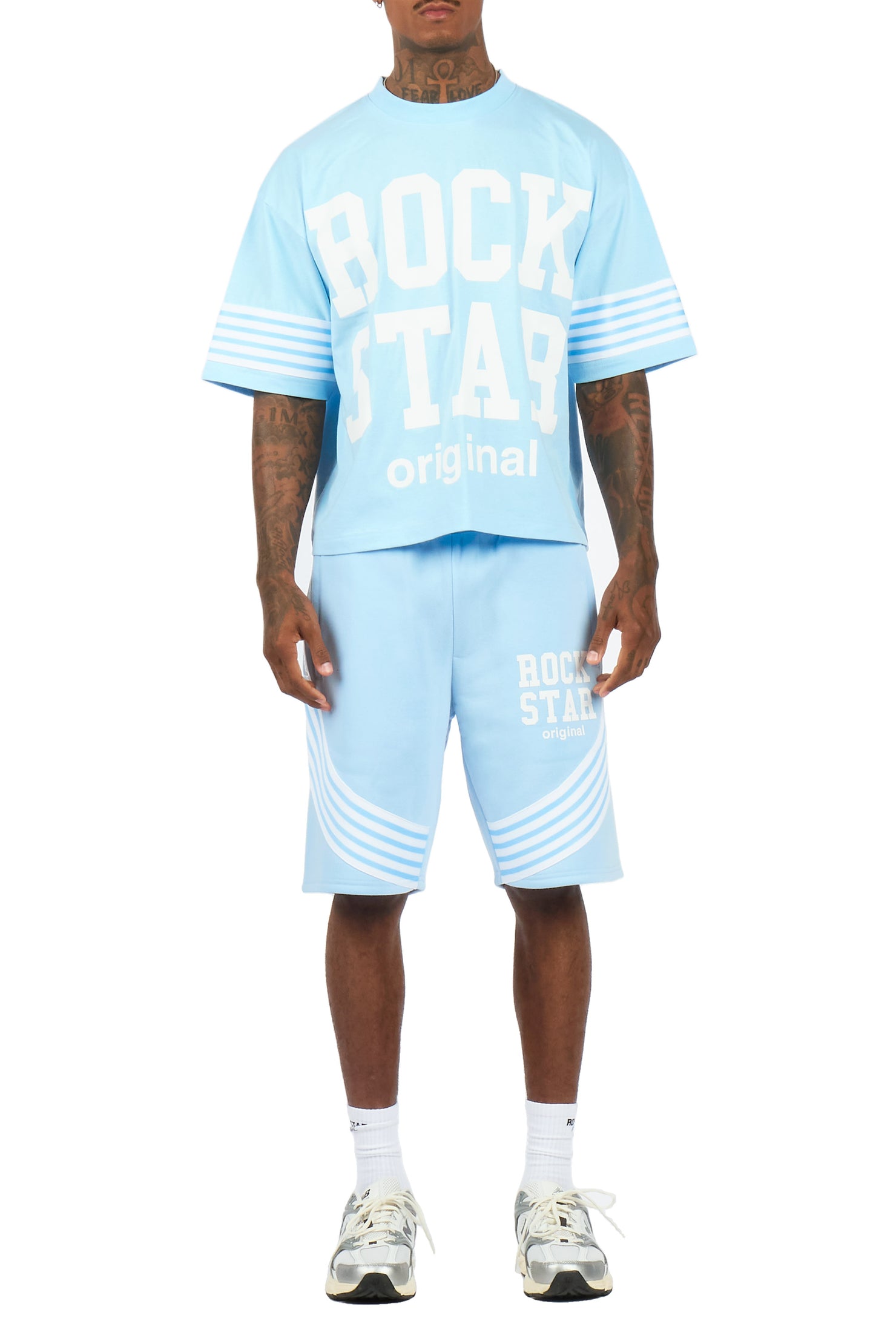 Rulik Light Blue T-Shirt/Short Set
