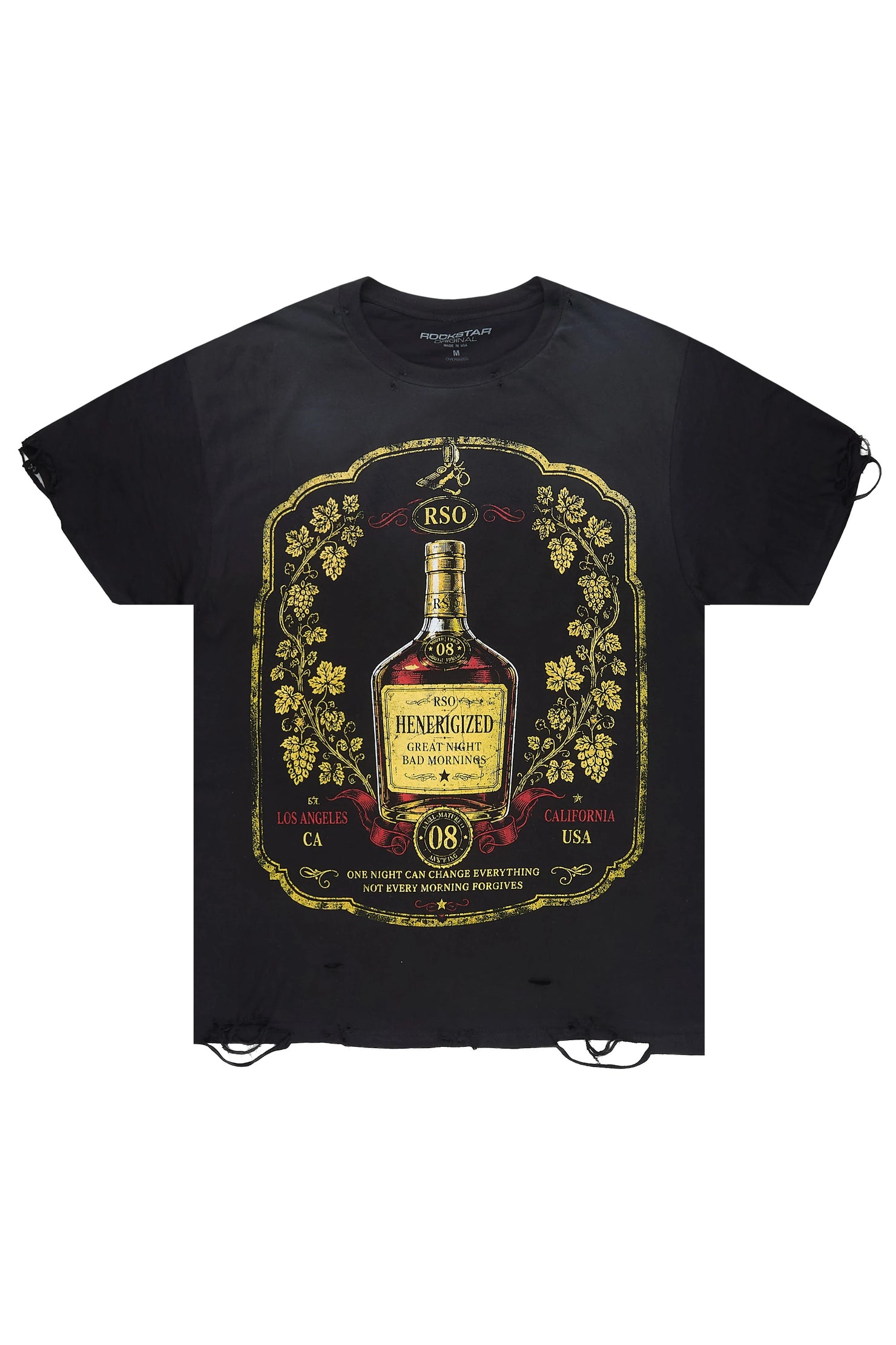 Kyson Black Oversized Graphic T-Shirt